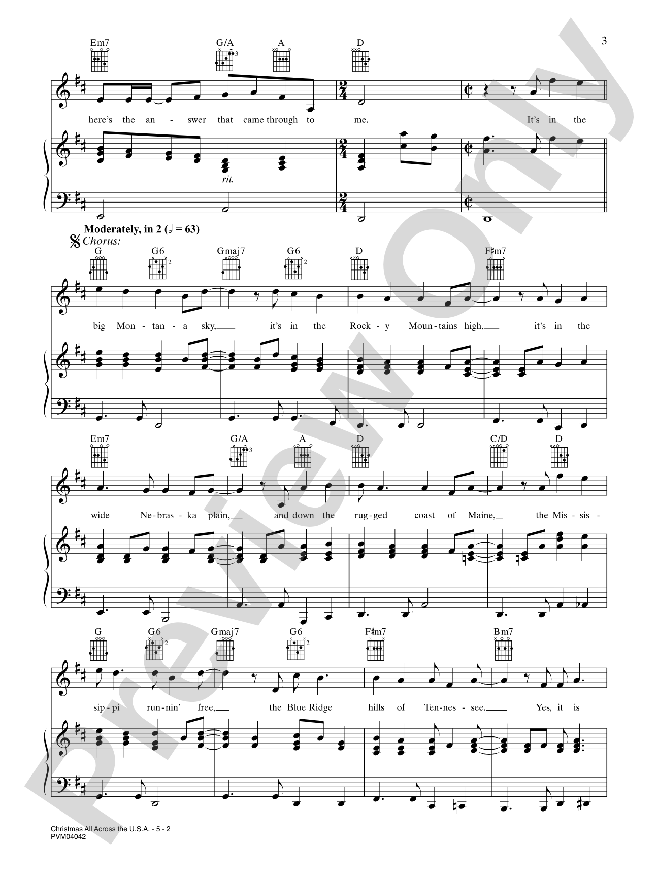 Christmas All Across the U.S.A.: Piano/Vocal/Chords