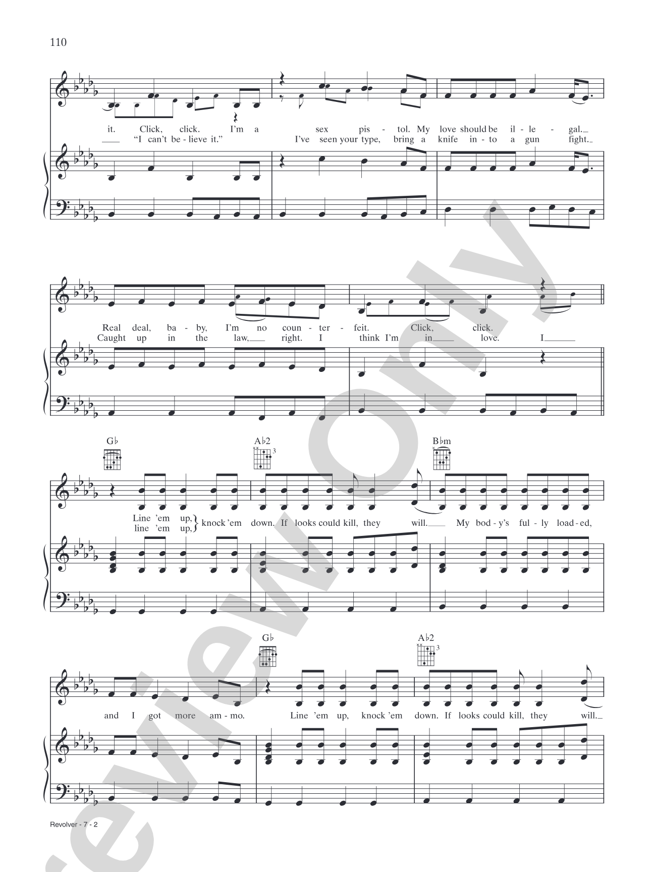 Revolver: Piano/Vocal/Chords
