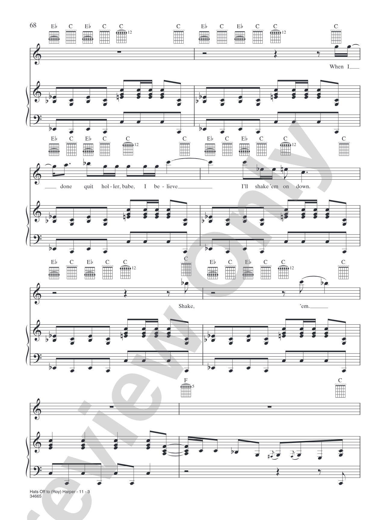 Hats Off to Roy Harper: Piano/Vocal/Chords