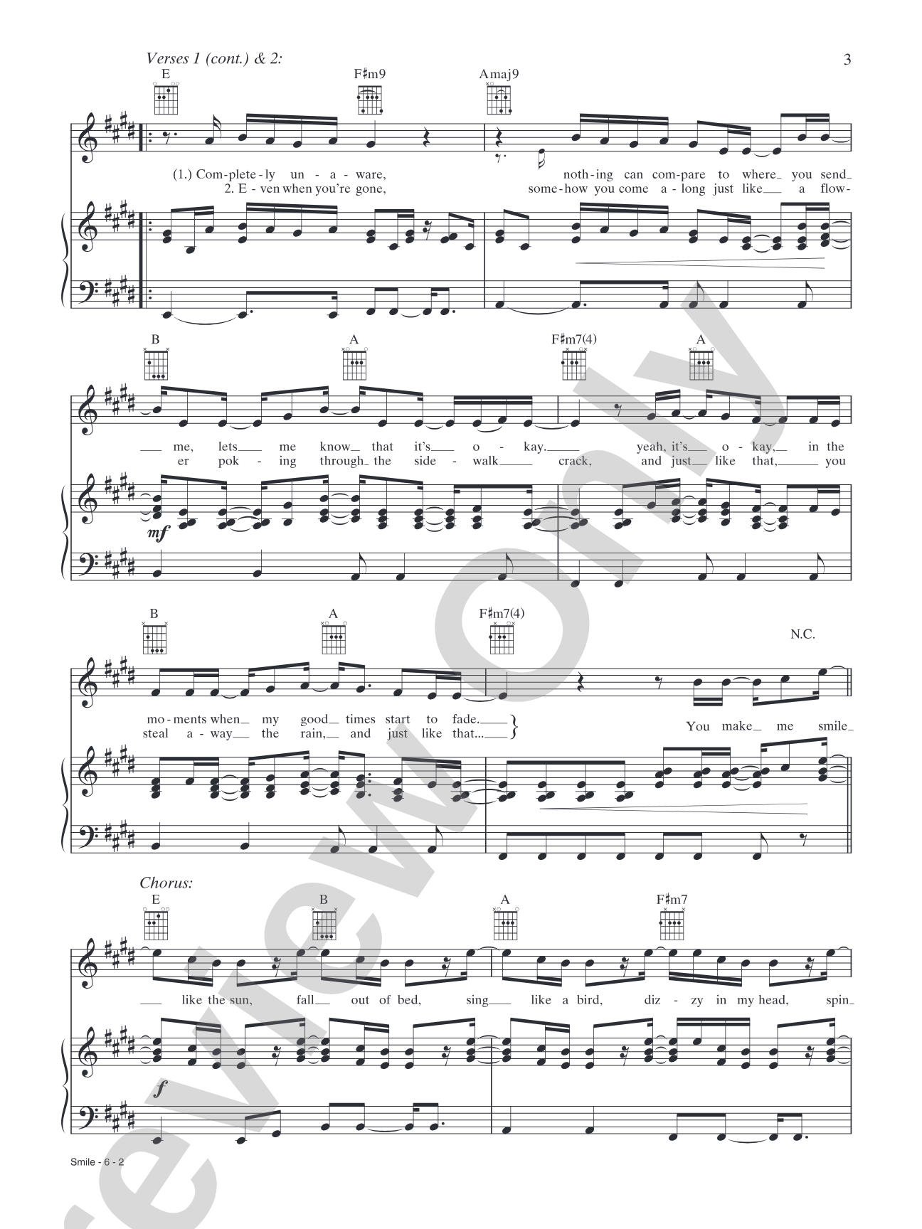 Smile: Piano/Vocal/Chords