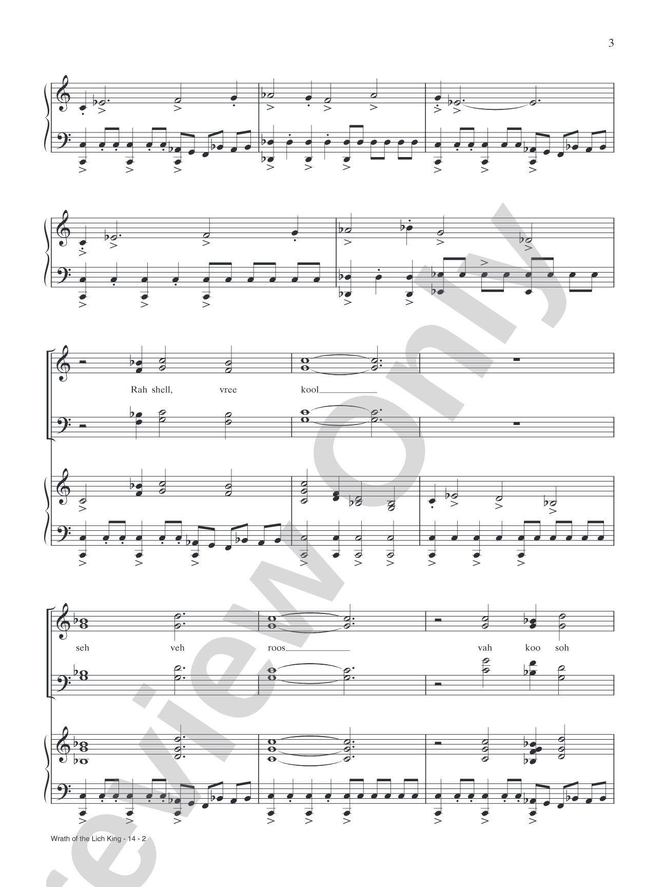 Wrath of the Lich King (Main Title) (from "World of Warcraft: Wrath of the Lich King"): Piano/Vocal/Chords