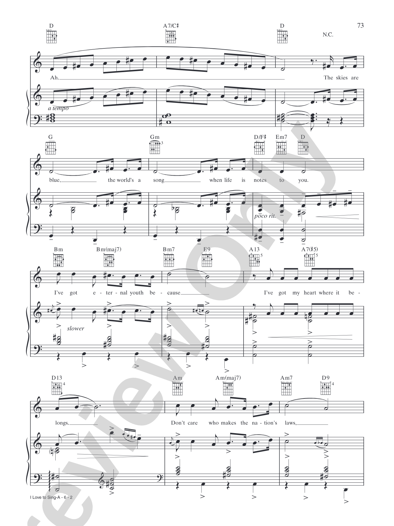 I Love to Sing-A (from "Merrie Melodies & Looney Tunes"): Piano/Vocal/Chords