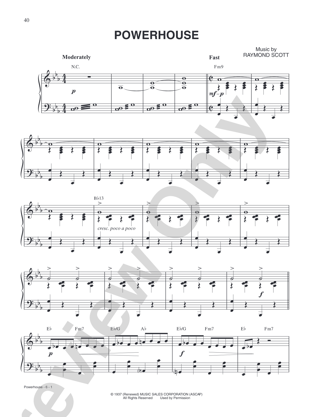 Powerhouse (from "Merrie Melodies & Looney Tunes"): Piano