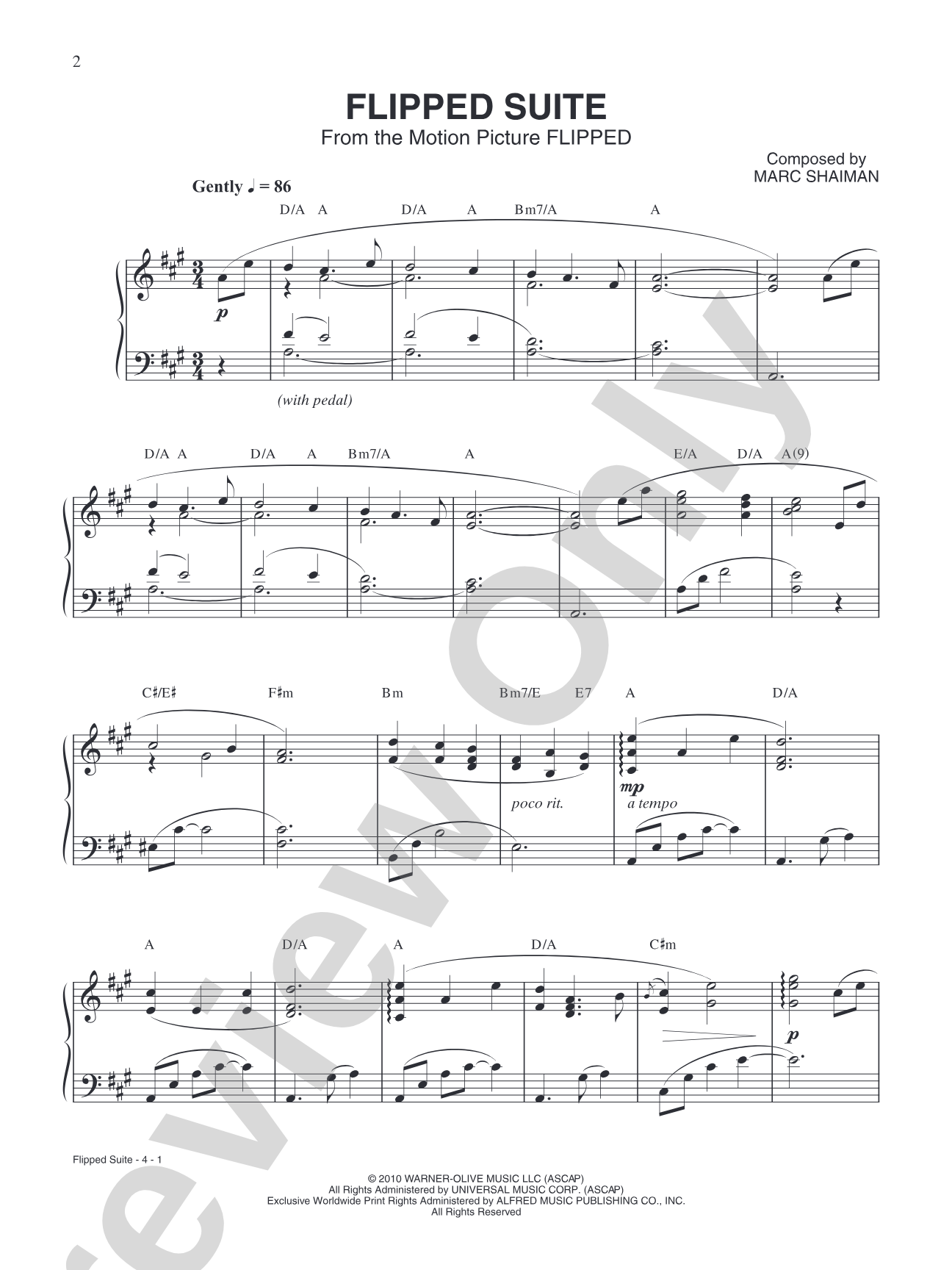 Flipped Suite (from "Flipped"): Piano