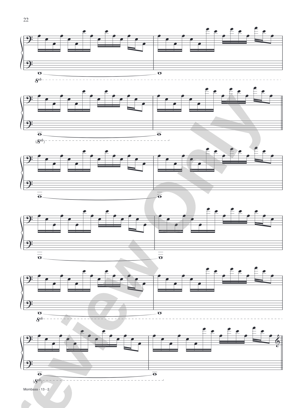 Mombasa (from "Inception"): Piano