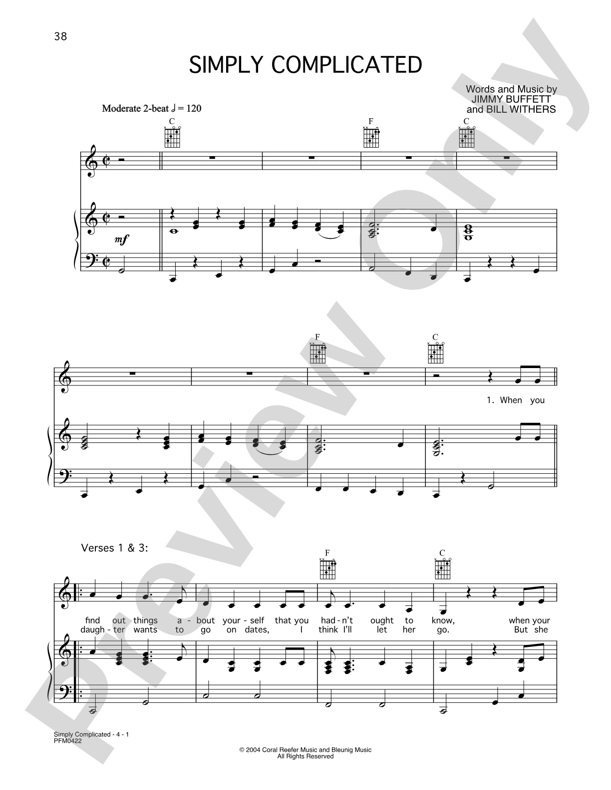 Simply Complicated: Piano/Vocal/Chords