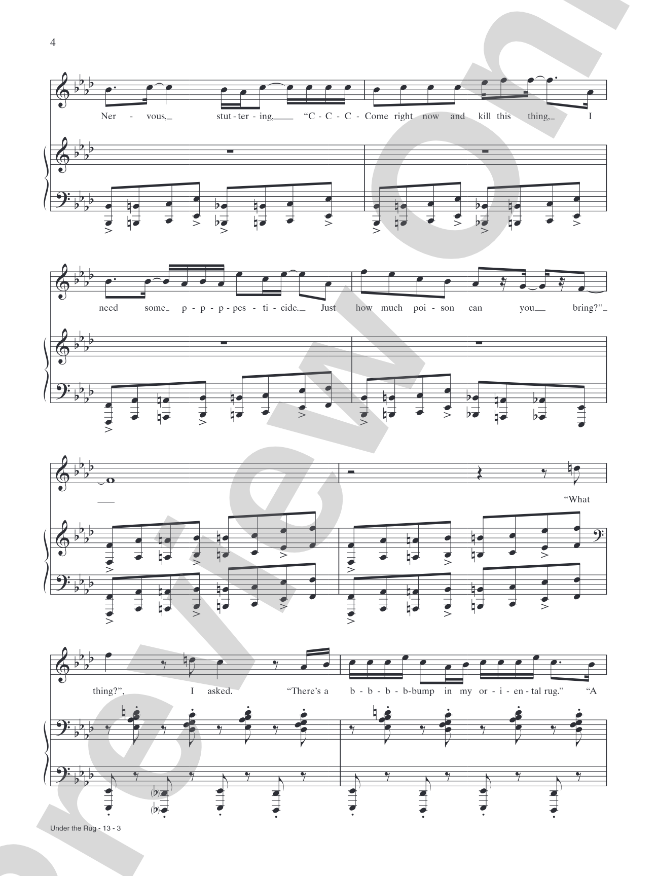 Under the Rug (from "The Mysteries of Harris Burdick"): Piano/Vocal/Chords