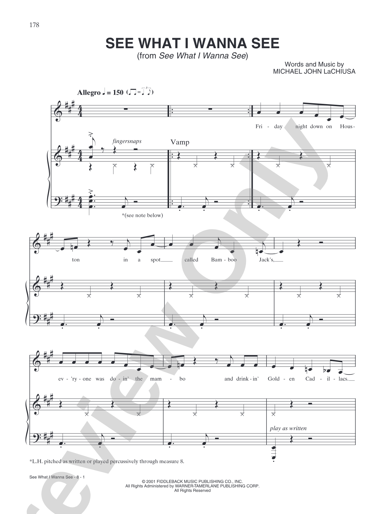 See What I Wanna See (from "See What I Wanna See"): Piano/Vocal/Chords