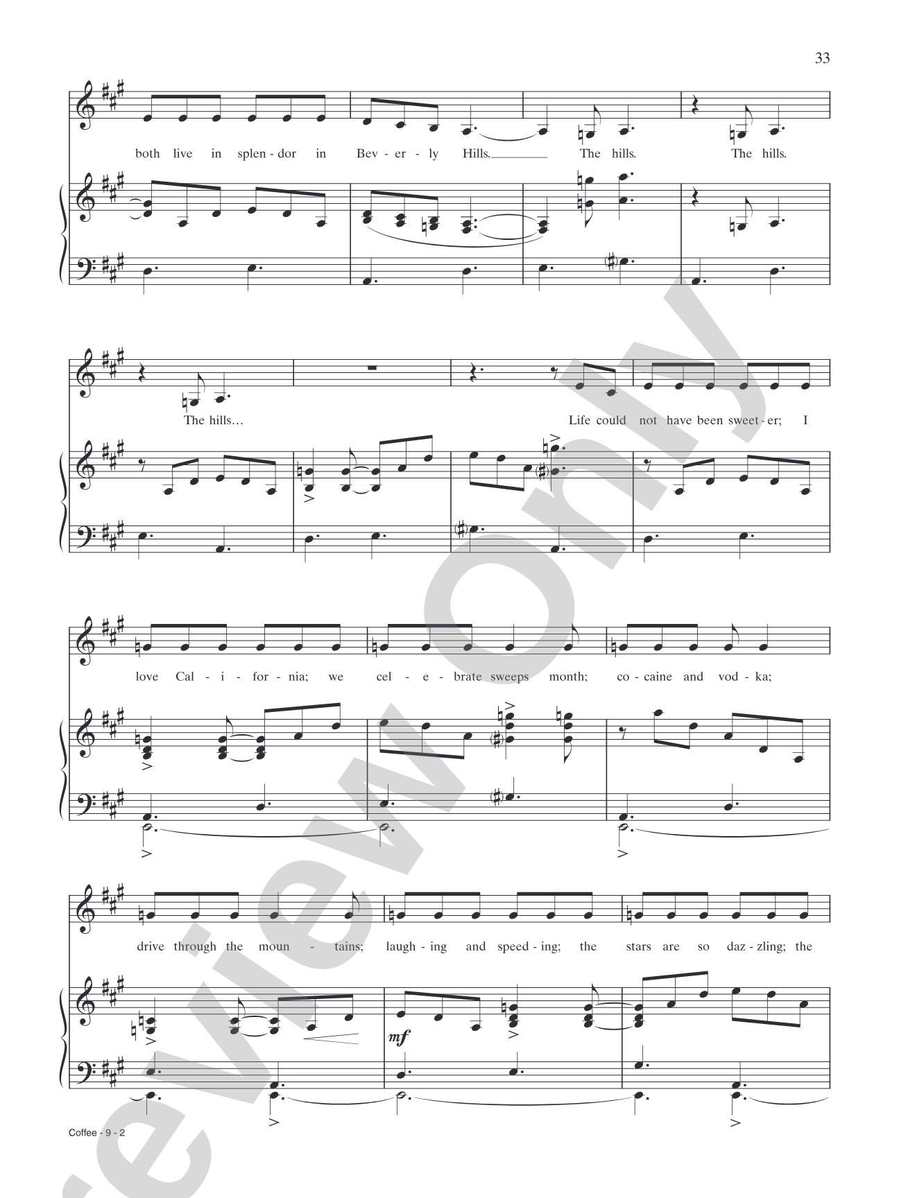 Coffee (from "See What I Wanna See"): Piano/Vocal/Chords