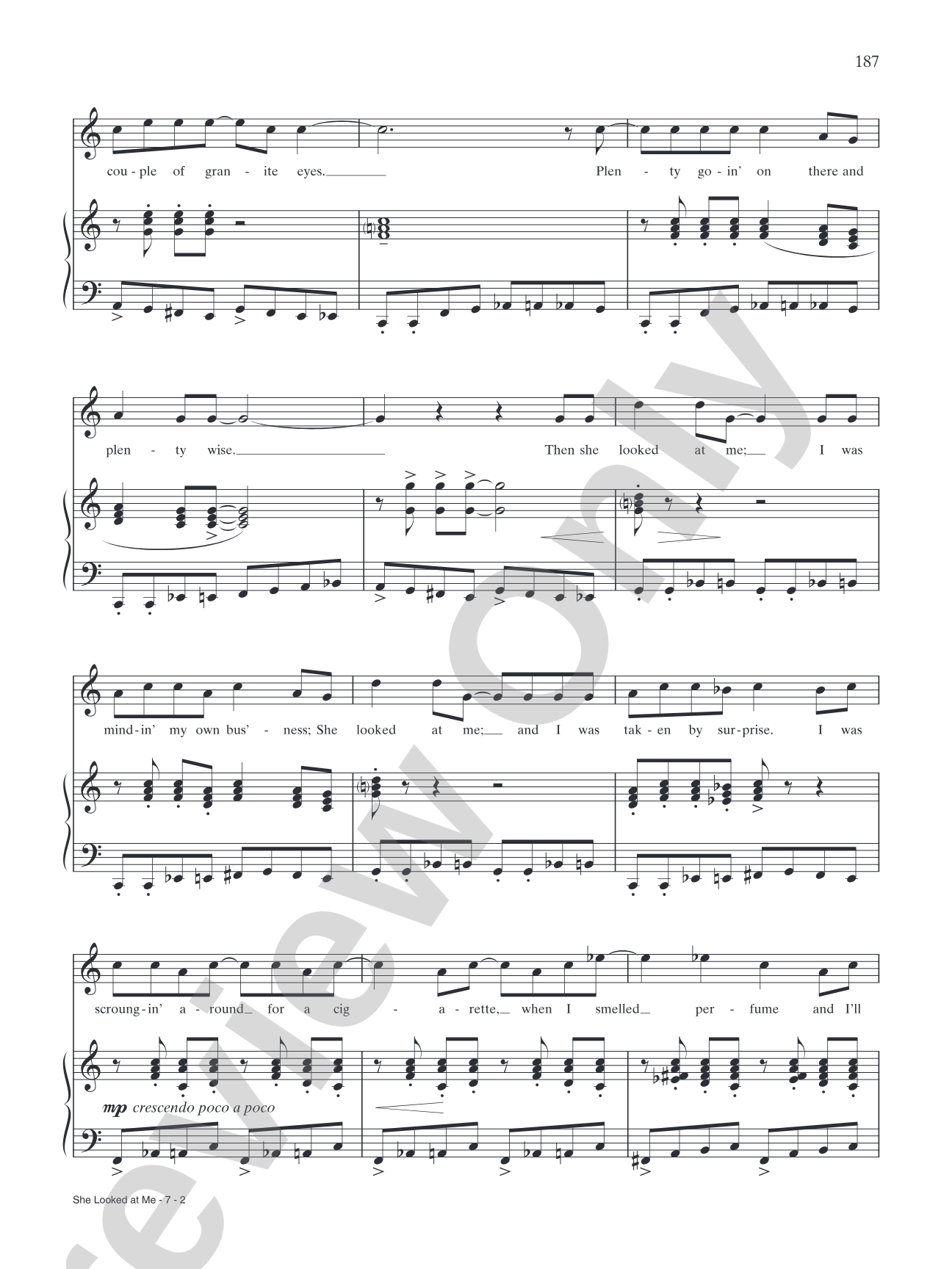 She Looked at Me (from "See What I Wanna See"): Piano/Vocal/Chords