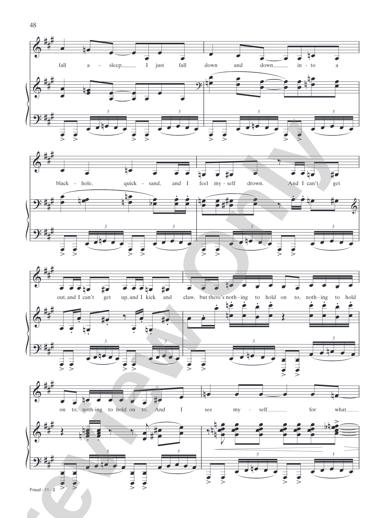Fraud (from "Broken Sleep"): Piano/Vocal/Chords