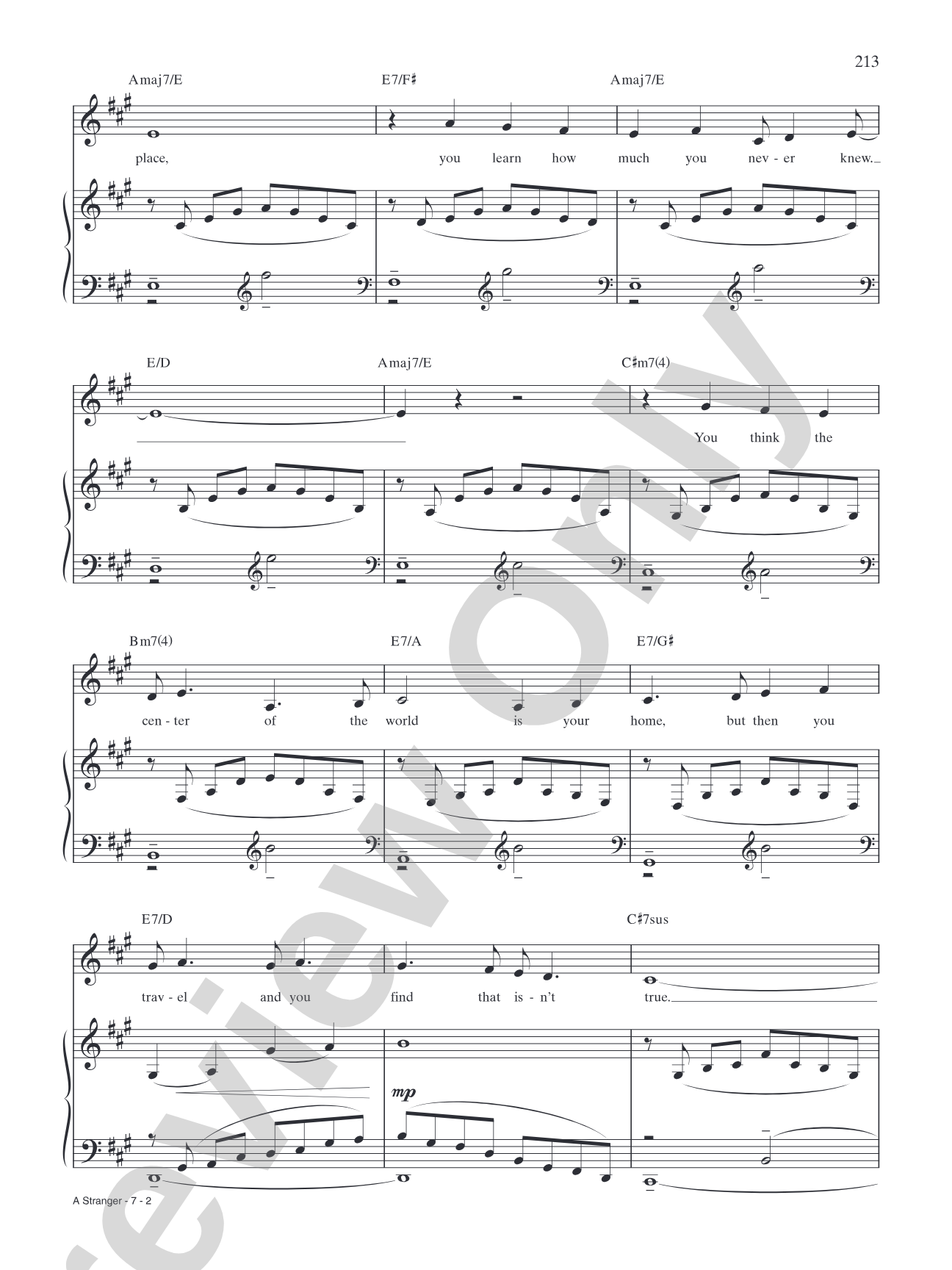 A Stranger (from "Giant"): Piano/Vocal/Chords