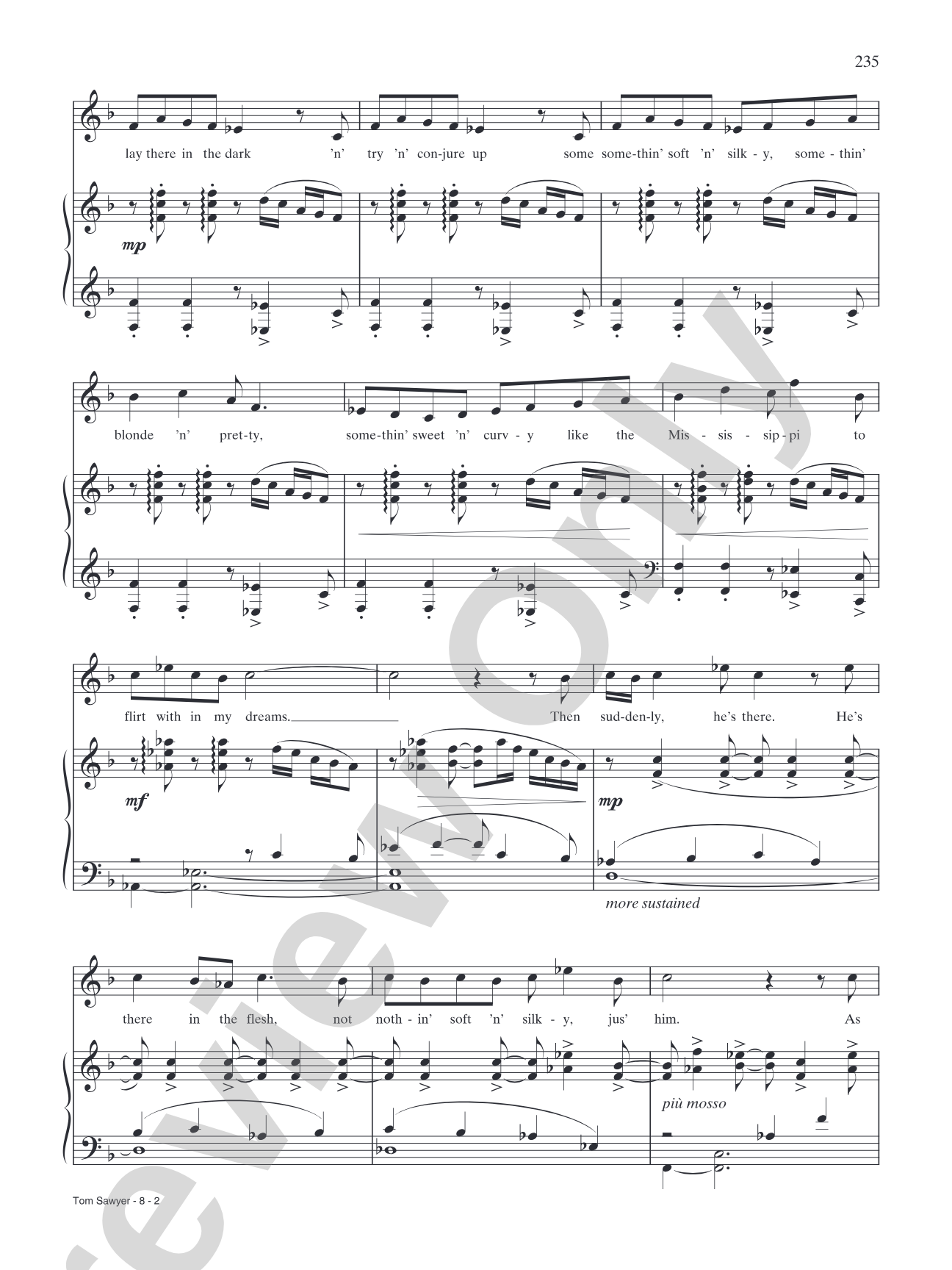 Tom Sawyer (from "Romance Language"): Piano/Vocal/Chords