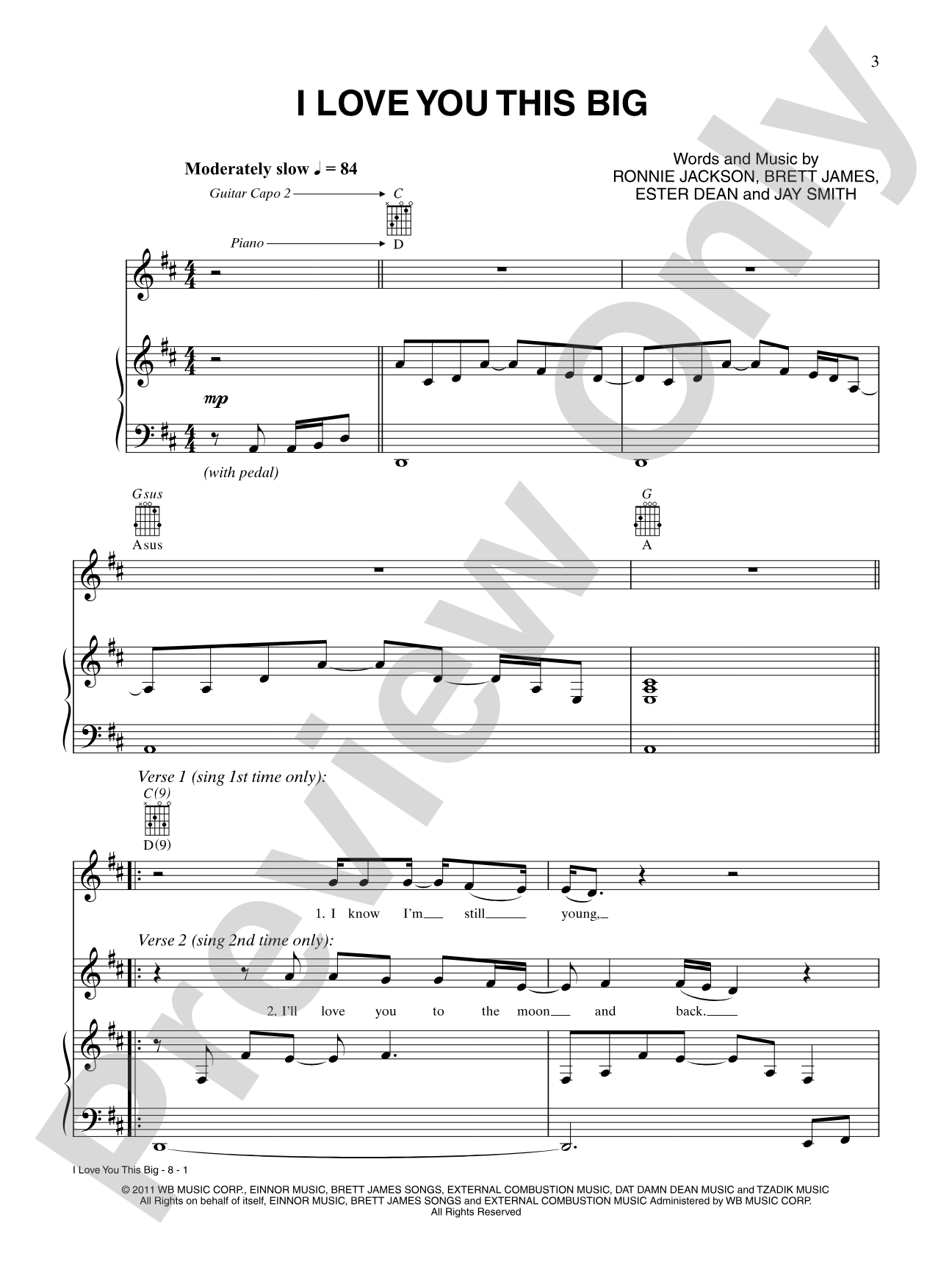 I Love You This Big: Piano/Vocal/Chords