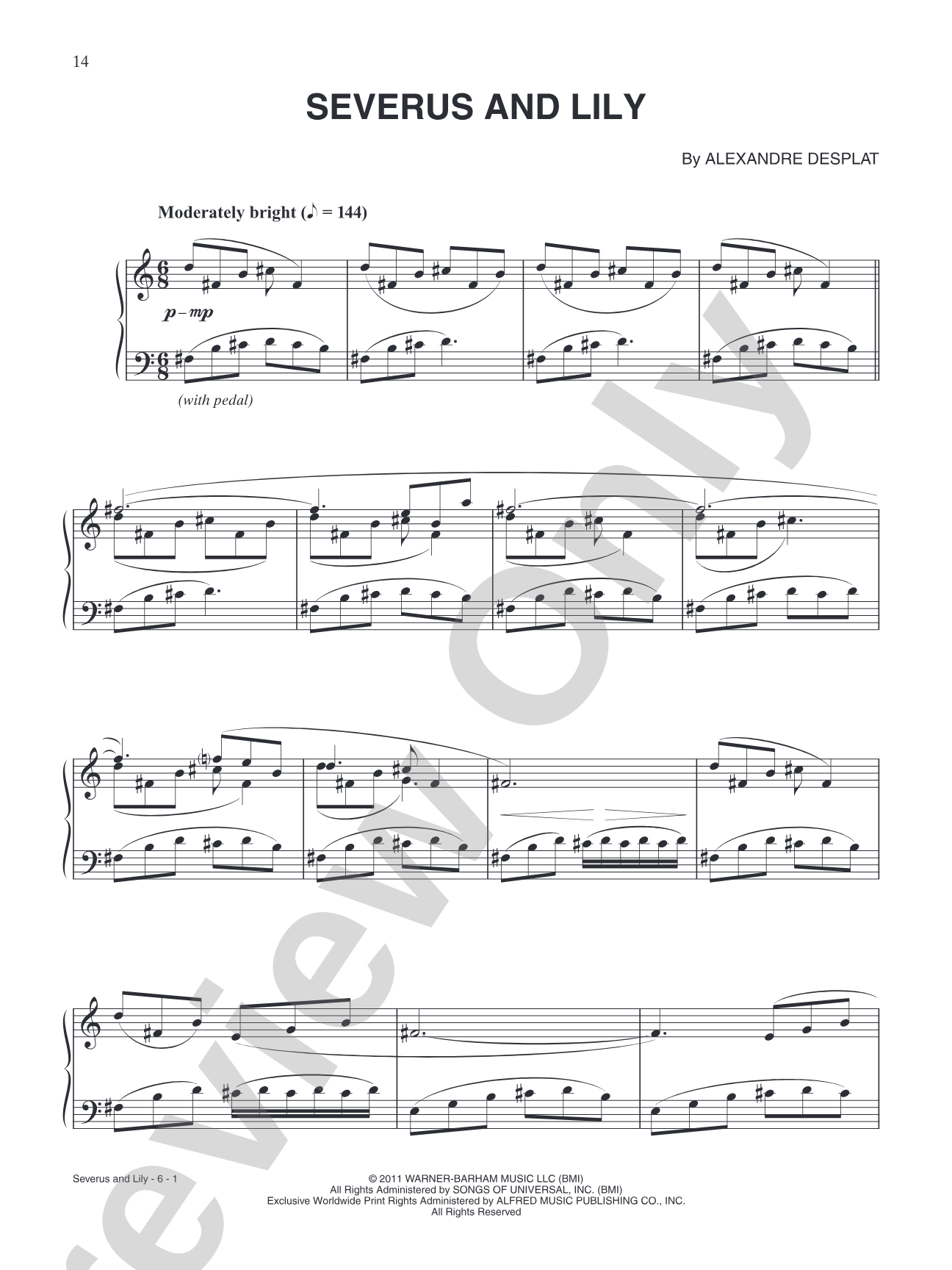 Severus and Lily (from "Harry Potter and the Deathly Hallows Part 2"): Piano