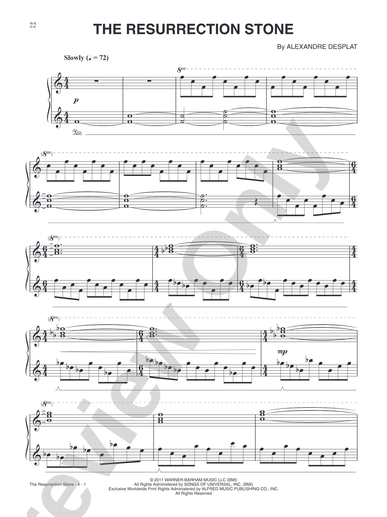 The Resurrection Stone (from "Harry Potter and the Deathly Hallows Part 2"): Piano