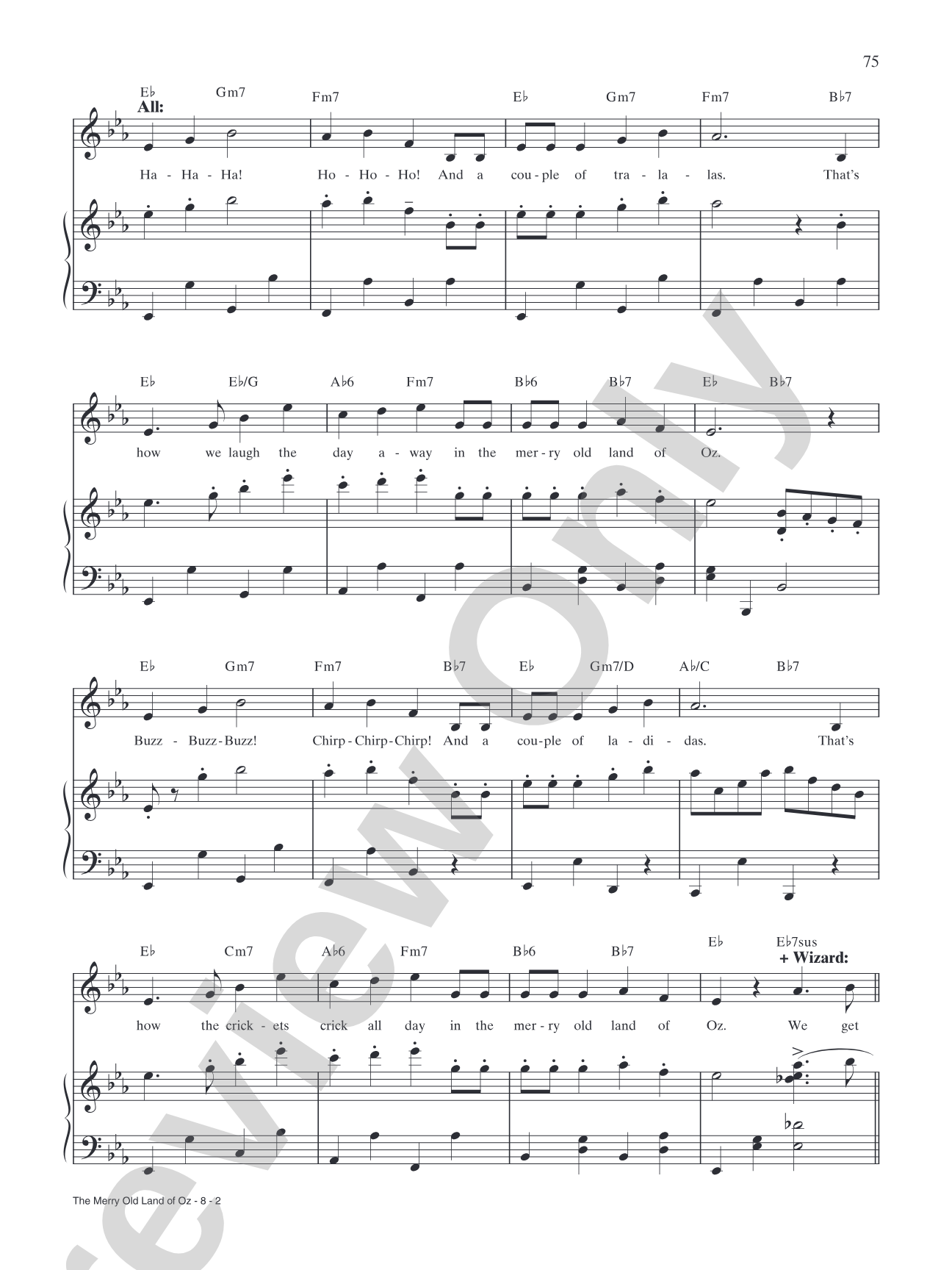 The Merry Old Land of Oz (from Andrew Lloyd Webber's "The Wizard of Oz"): Piano/Vocal/Chords