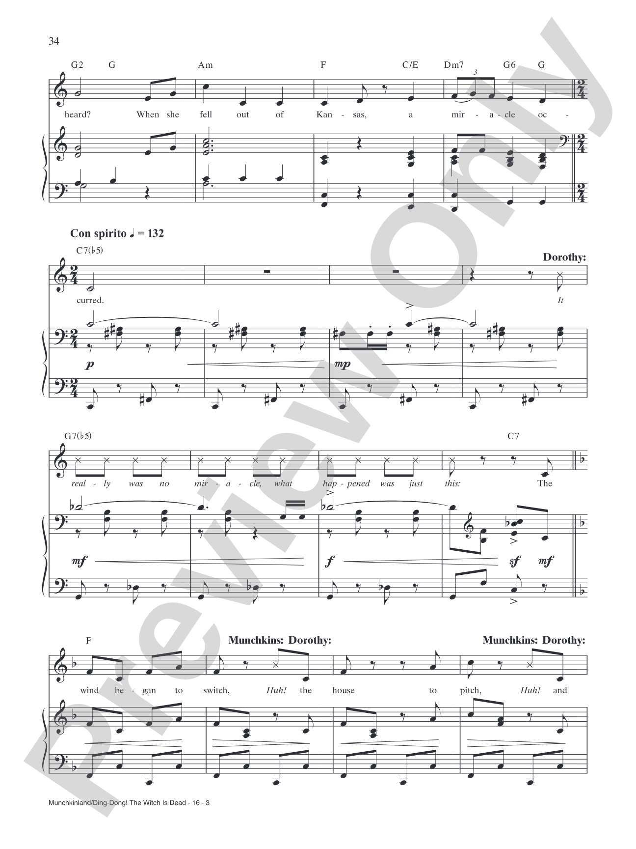 Munchkin Land/Ding Dong! The Witch Is Dead (from Andrew Lloyd Webber's "The Wizard of Oz"): Piano/Vocal/Chords