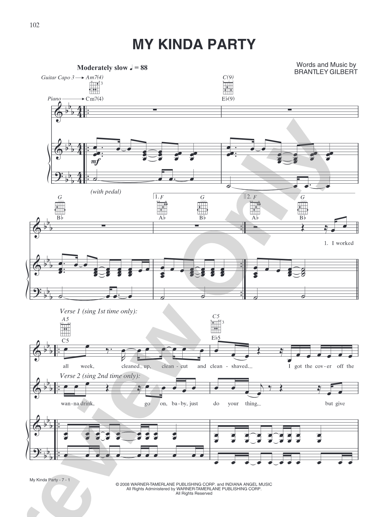 My Kinda Party: Piano/Vocal/Chords
