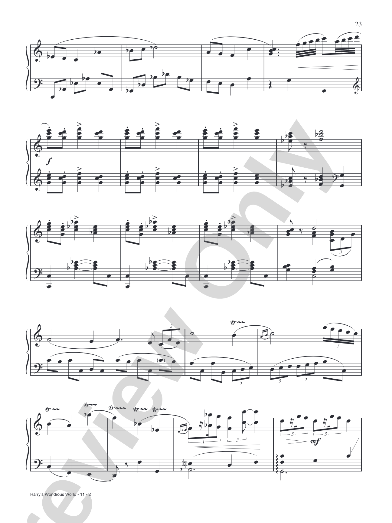Harry's Wondrous World (from "Harry Potter and the Sorcerer's Stone"): Piano