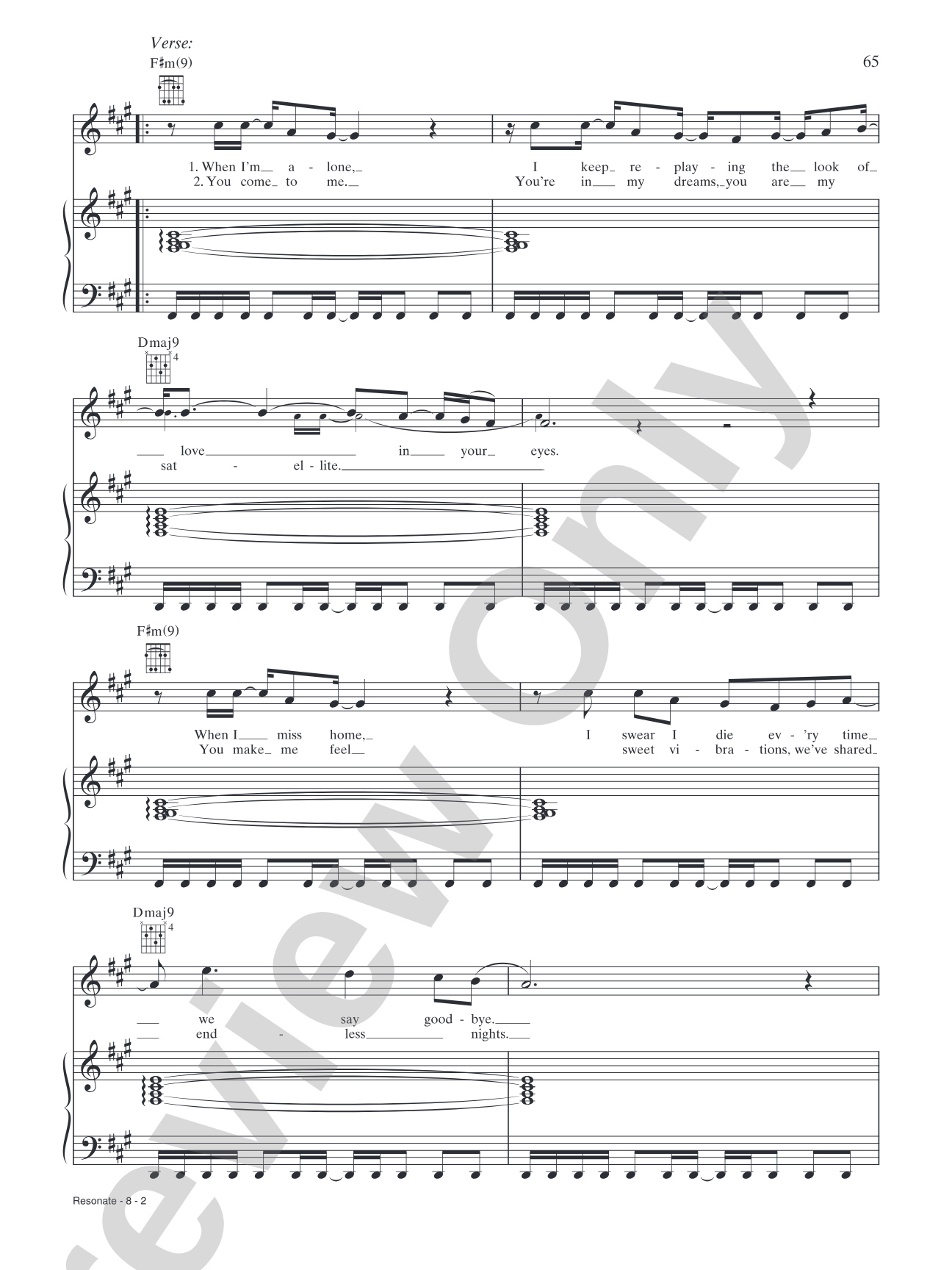 Resonate: Piano/Vocal/Chords