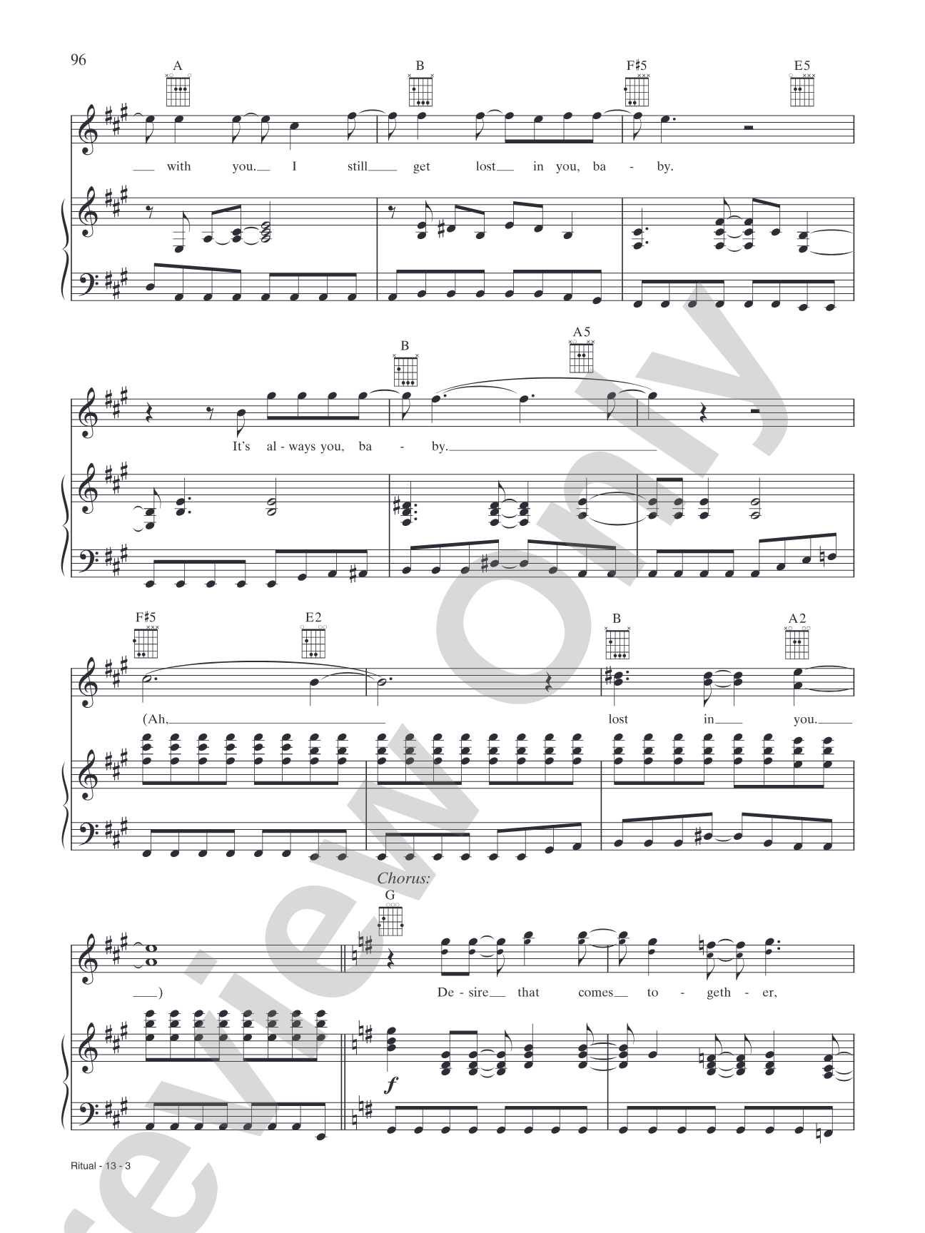 Ritual: Piano/Vocal/Chords