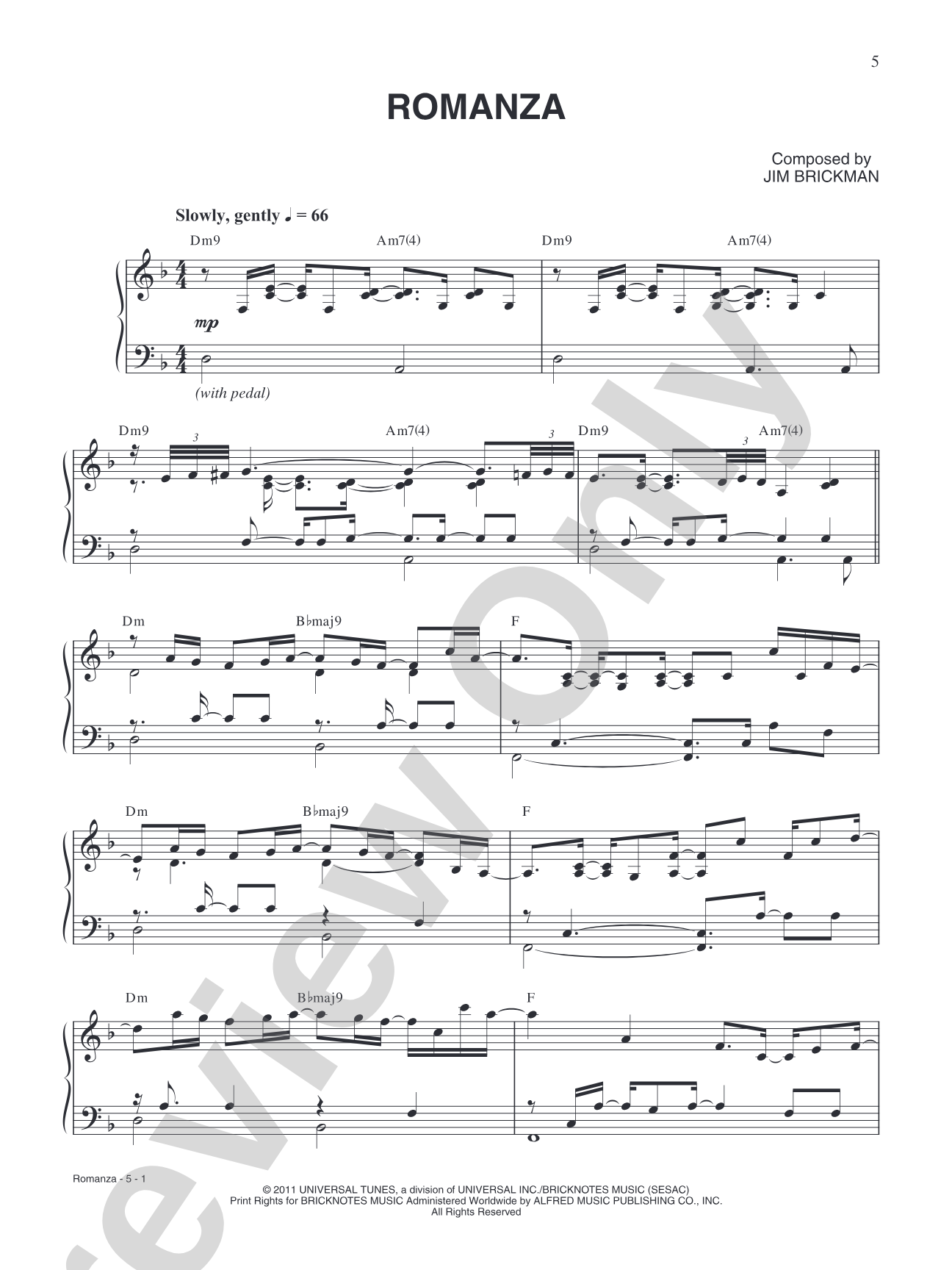 Romanza: Piano