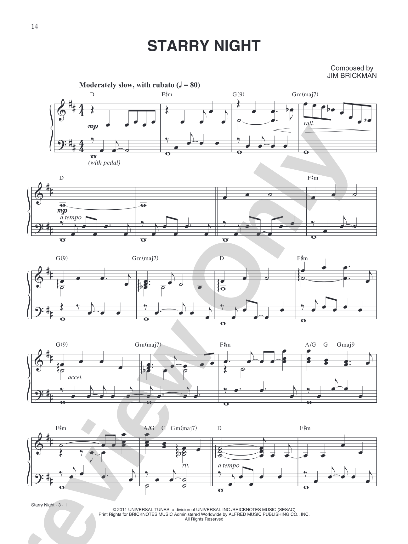 Starry Night: Piano