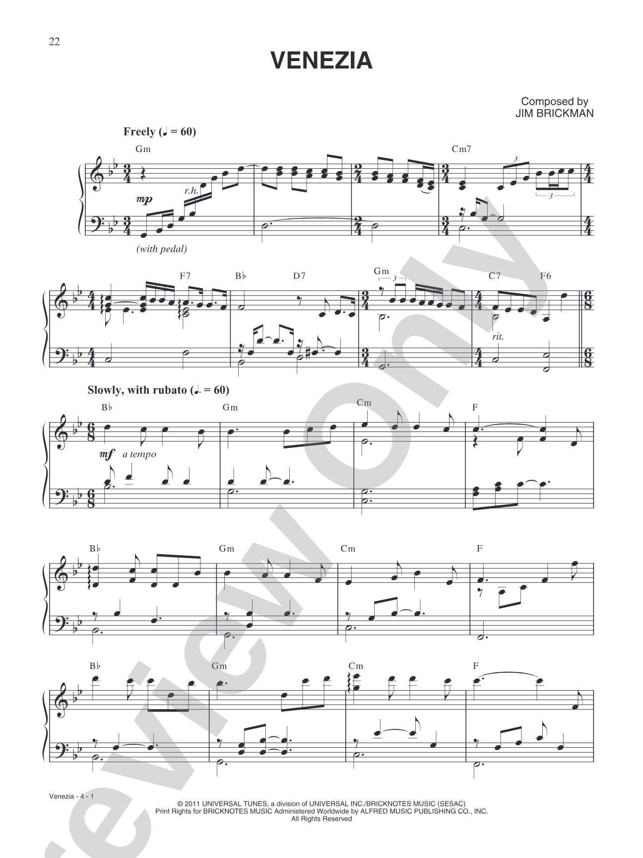 Venezia: Piano