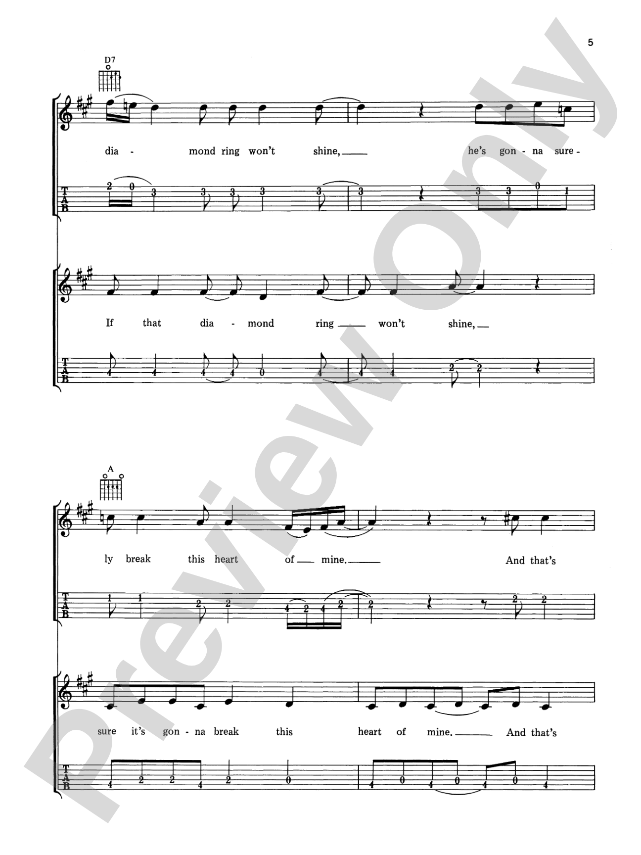 Mockingbird: Piano/Vocal/Chords