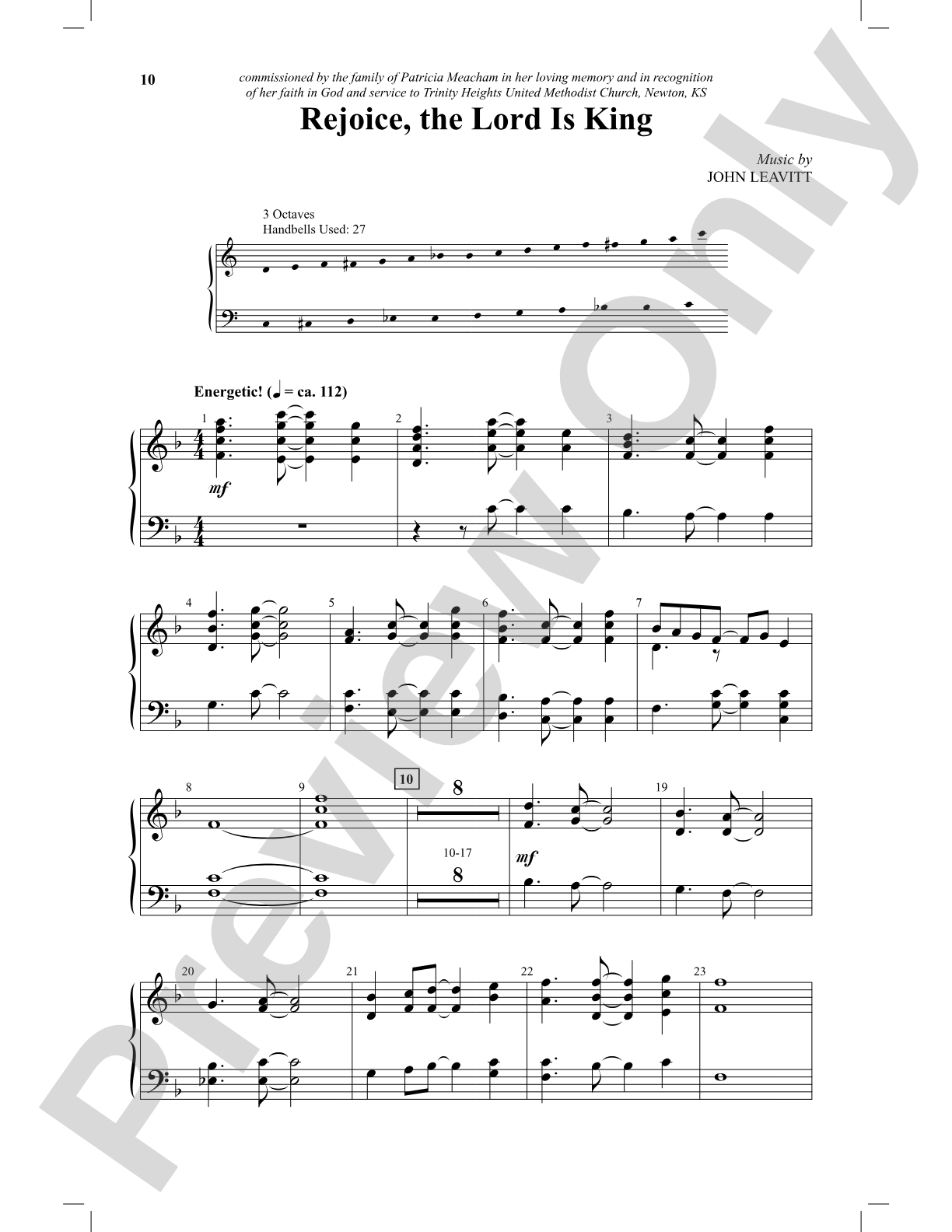Rejoice, the Lord Is King: Handbells