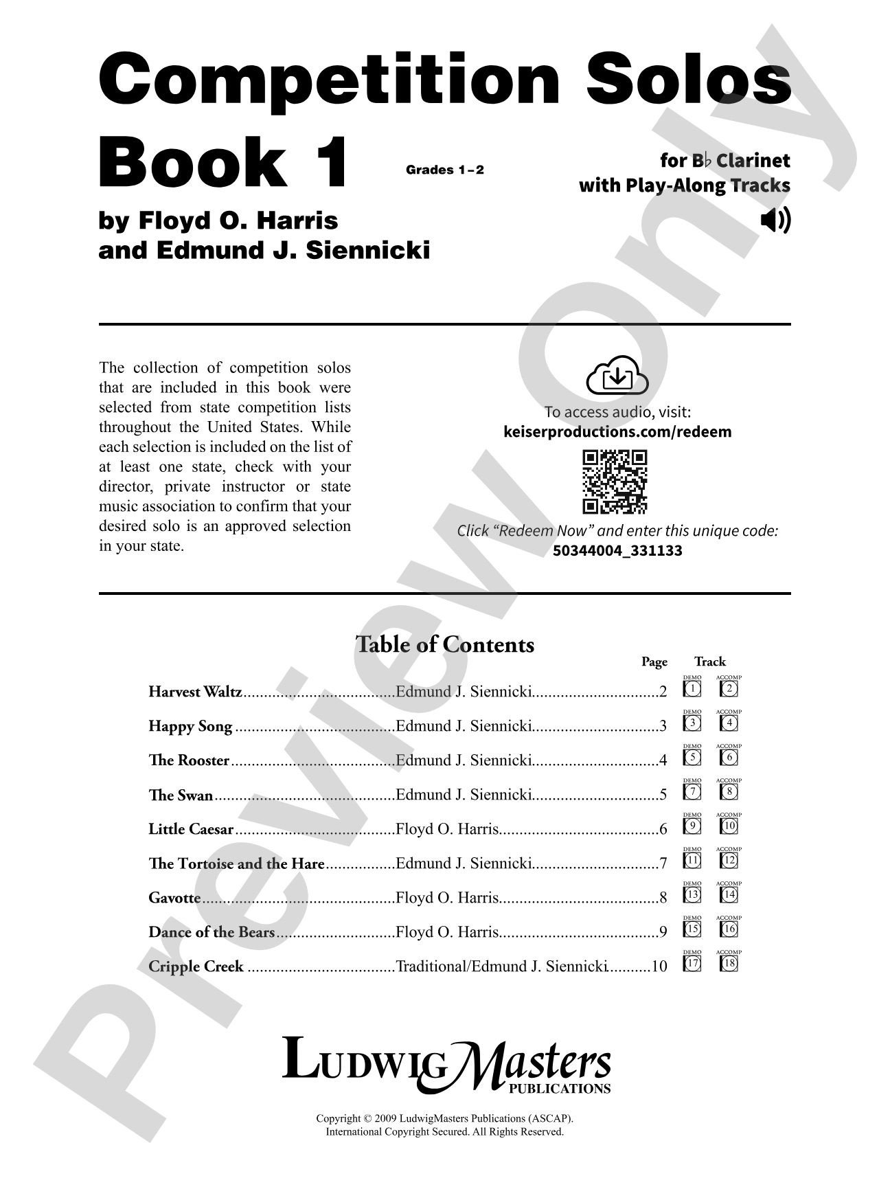 Competition Solos, Book 1 Clarinet: Solo & Small Ensemble