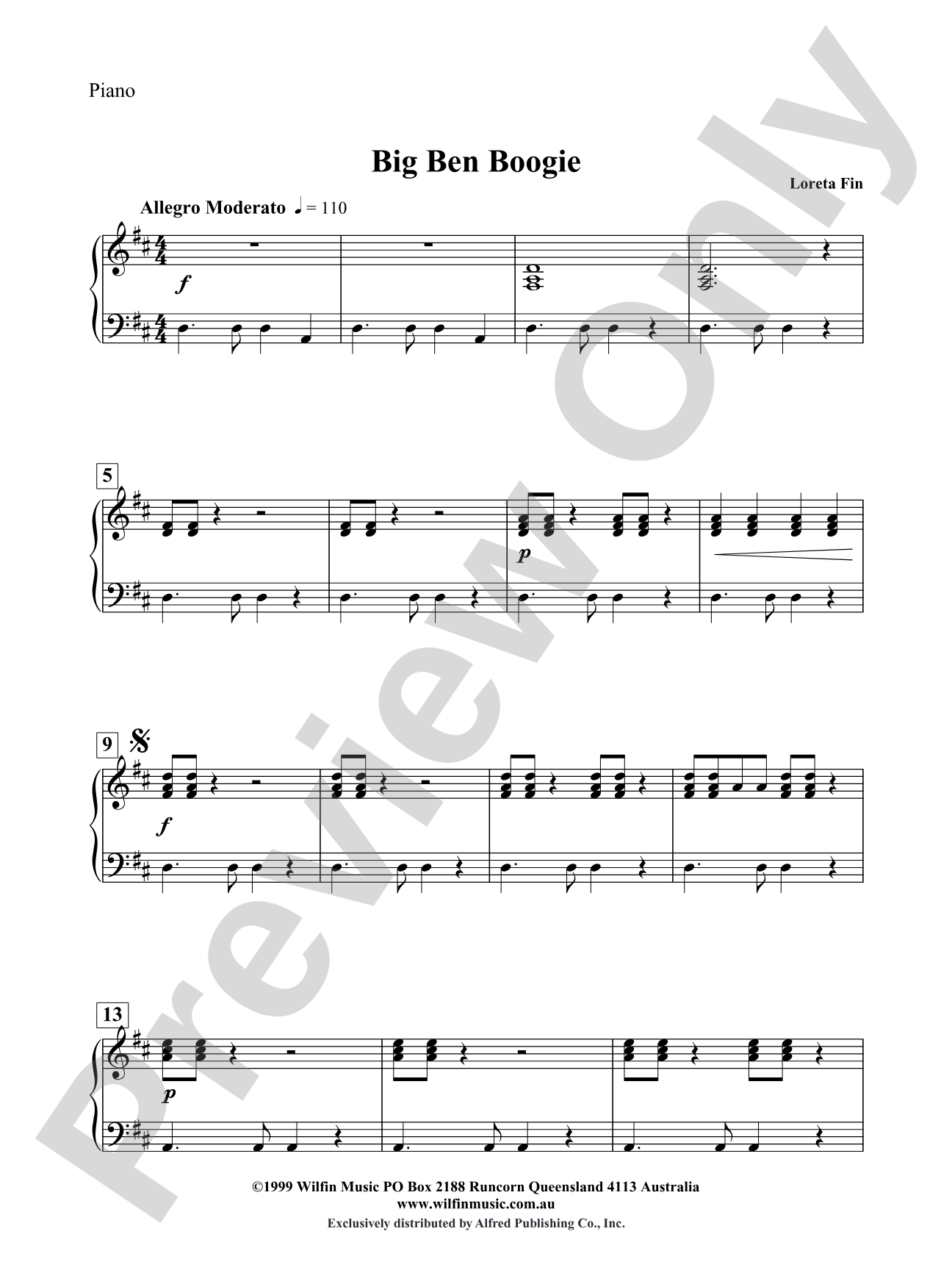 Big Ben Boogie: Piano Accompaniment