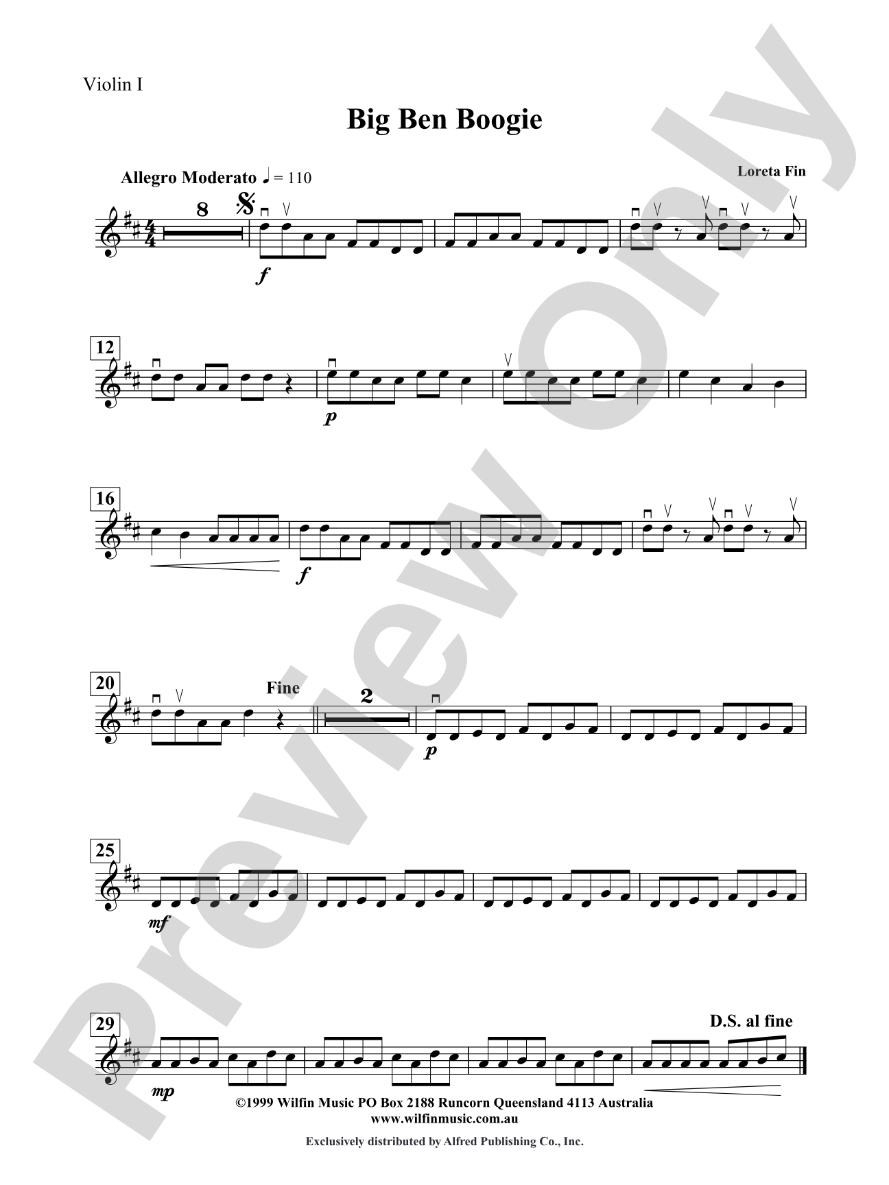 Big Ben Boogie: 1st Violin