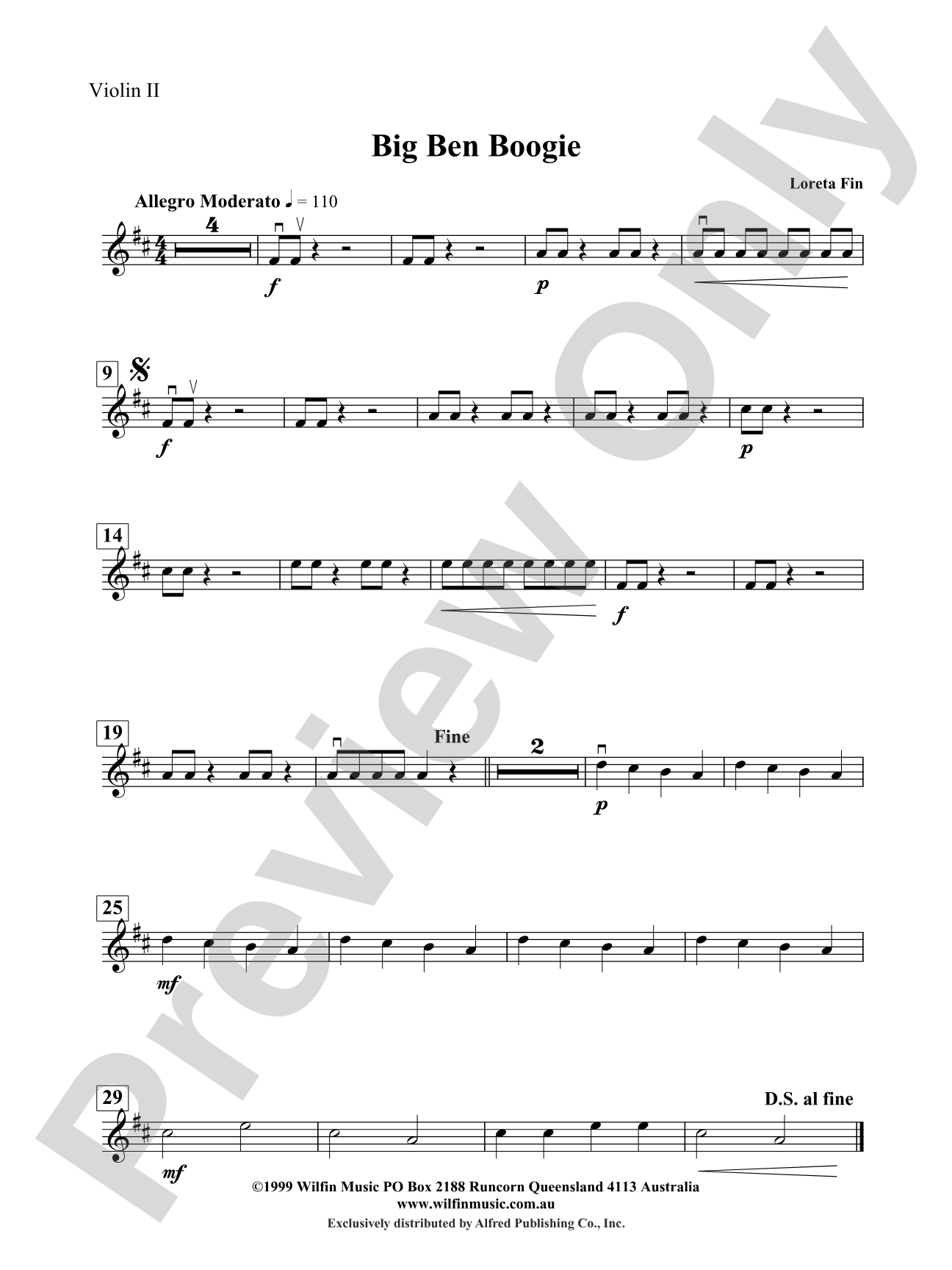 Big Ben Boogie: 2nd Violin