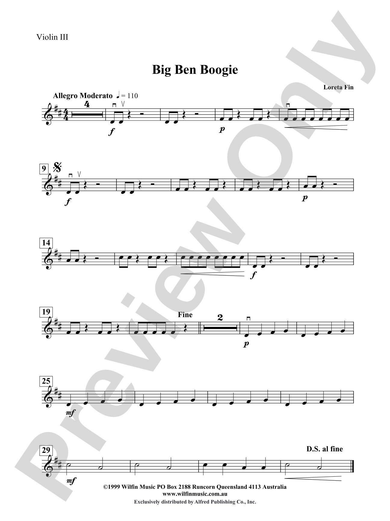 Big Ben Boogie: 3rd Violin (Viola [TC])