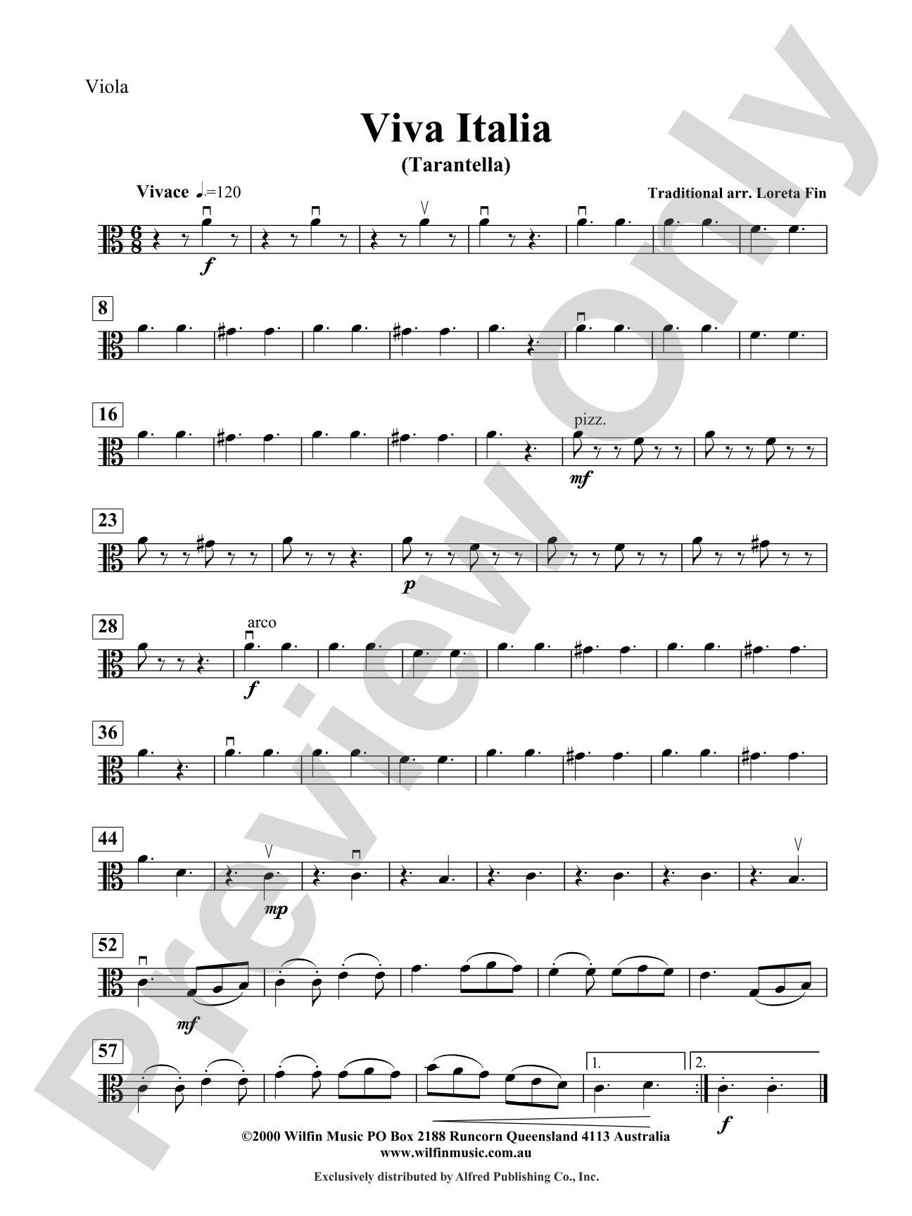 Viva Italia (Tarentella): Viola