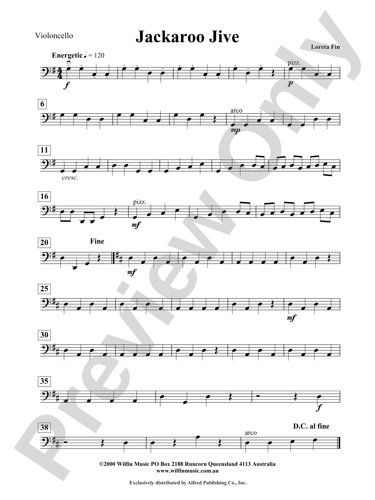 Jackaroo Jive: Cello