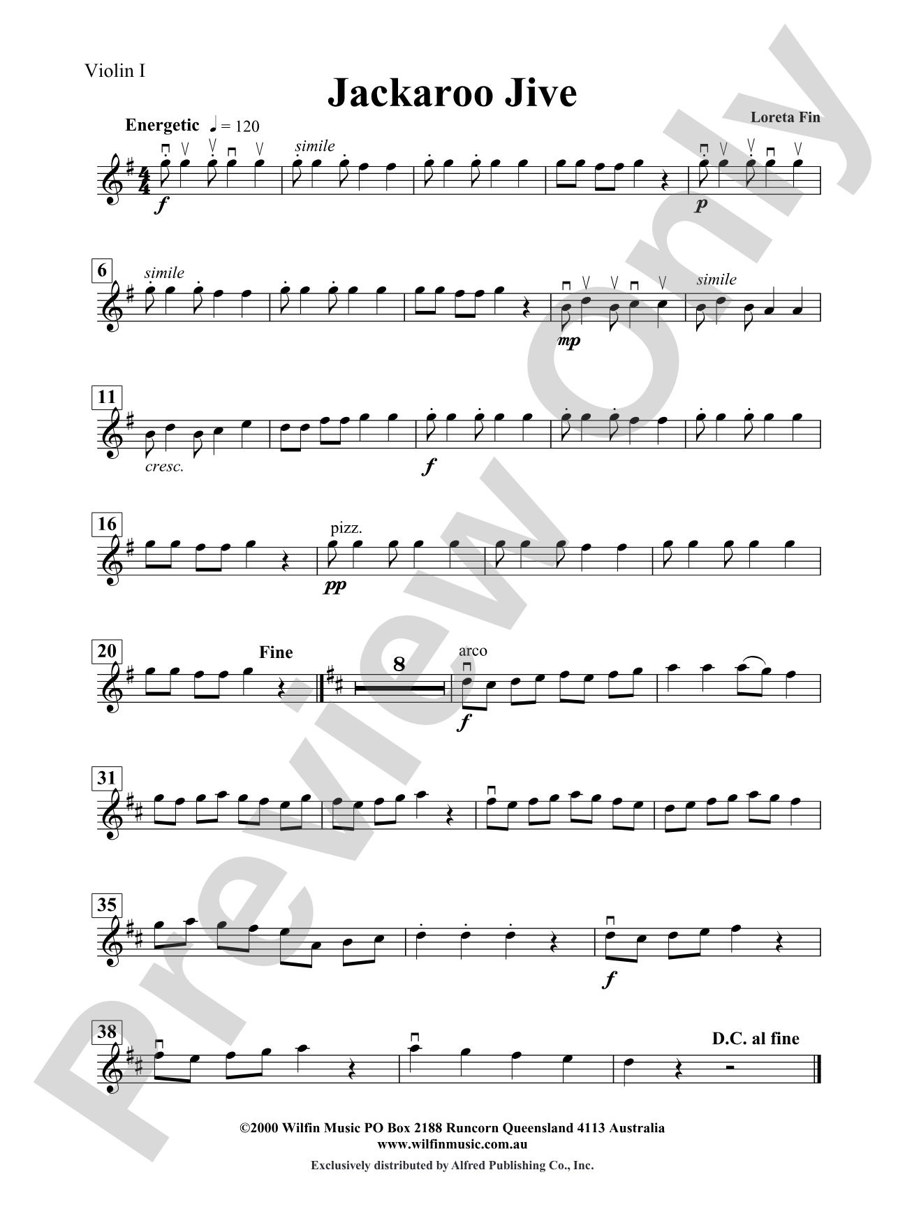 Jackaroo Jive: 1st Violin