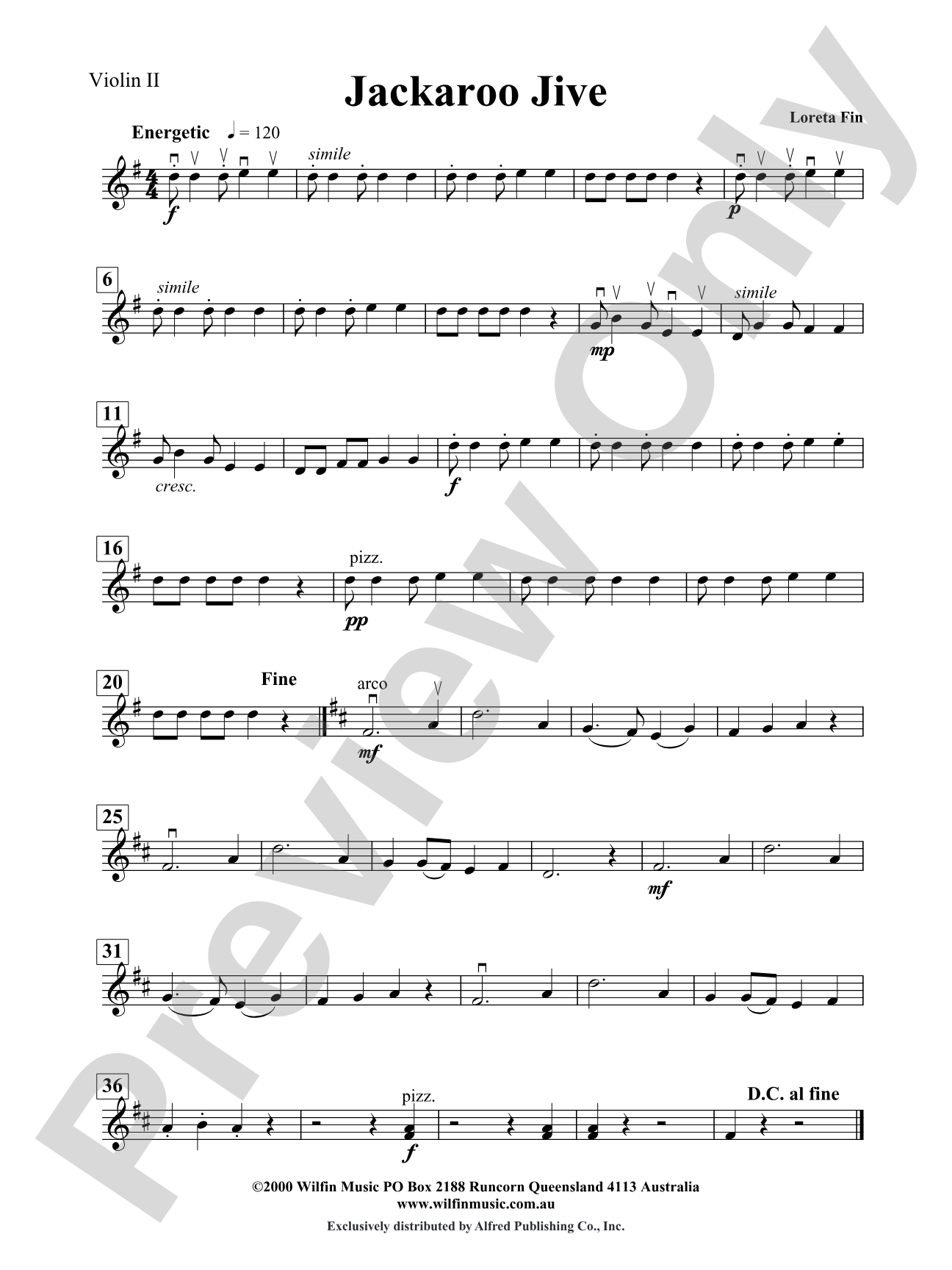 Jackaroo Jive: 2nd Violin