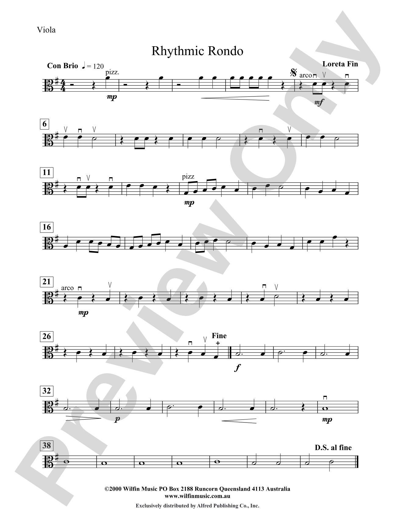 Rhythmic Rondo: Viola