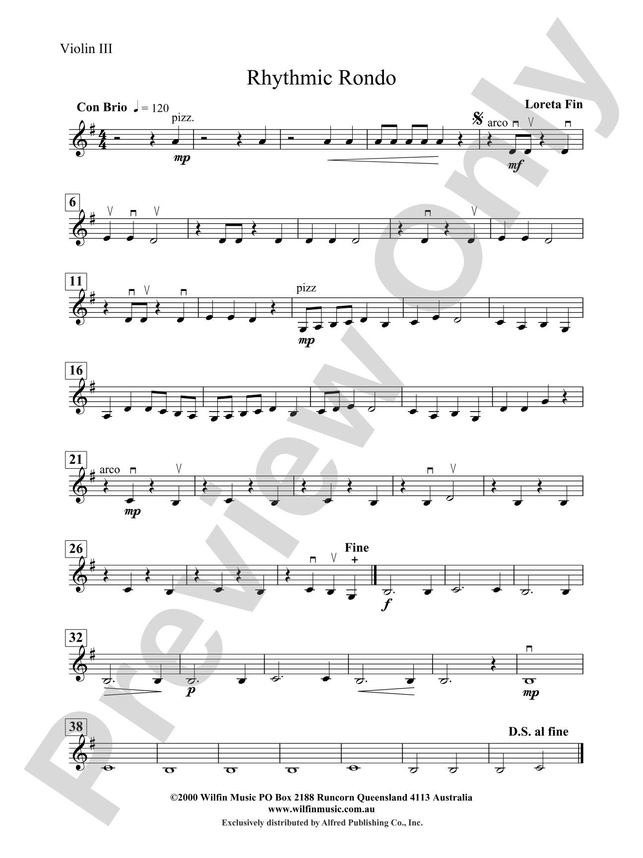 Rhythmic Rondo: 3rd Violin (Viola [TC])