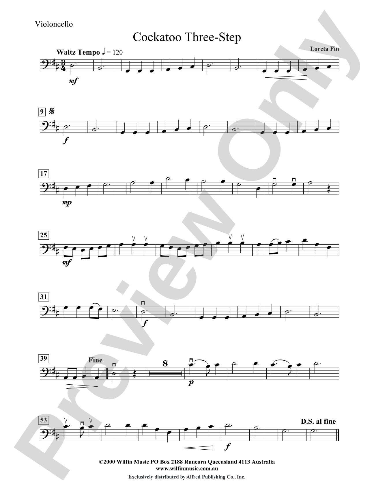 Cockatoo Three Step: Cello