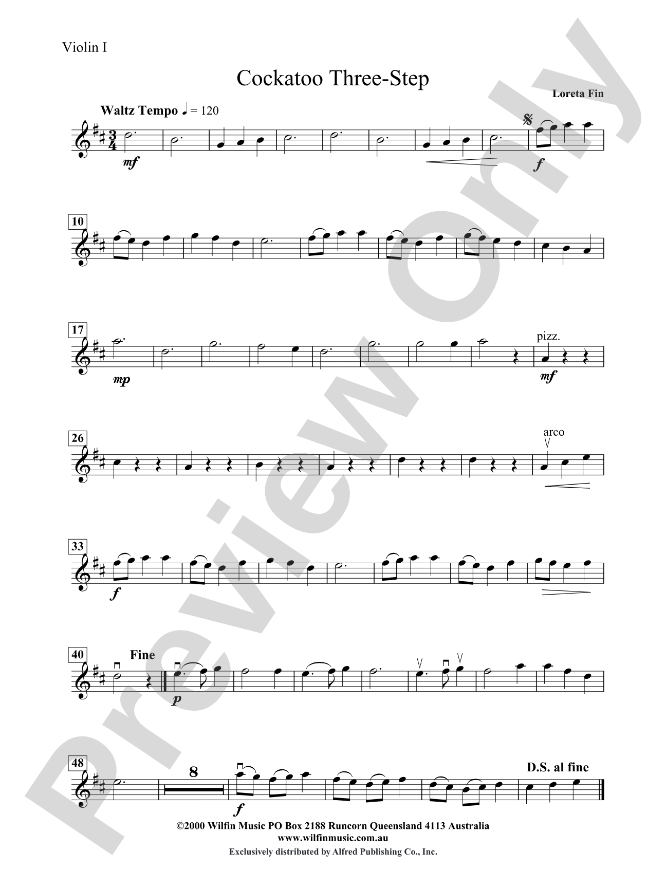Cockatoo Three Step: 1st Violin