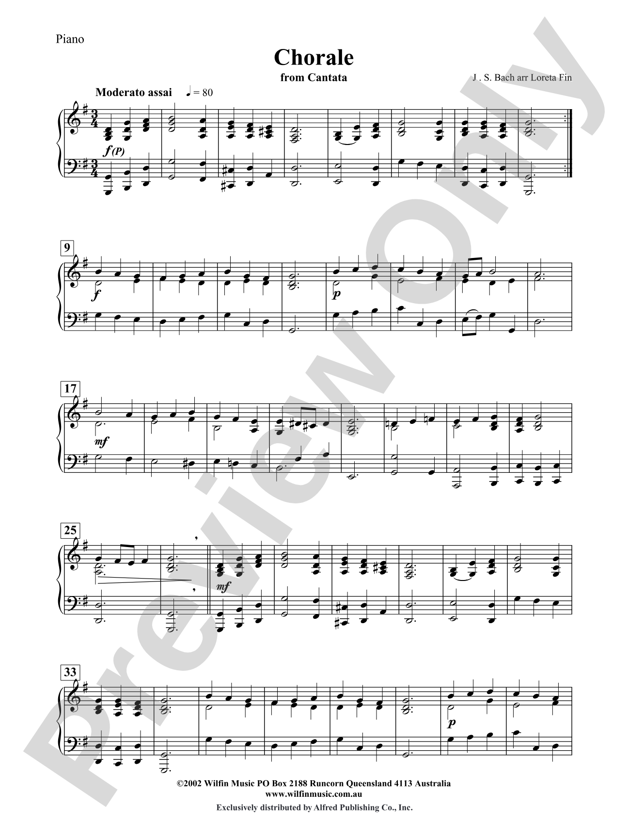 Chorale: Piano Accompaniment