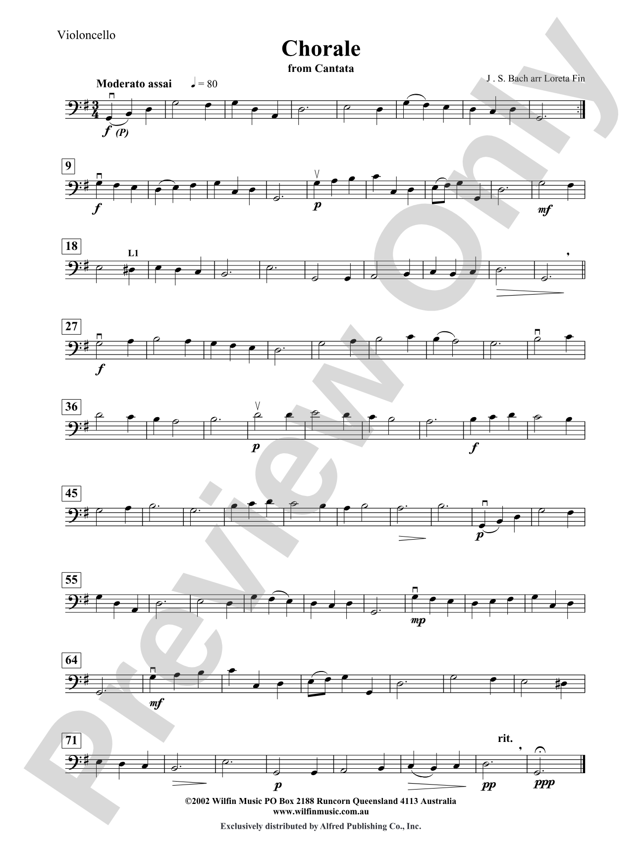 Chorale: Cello
