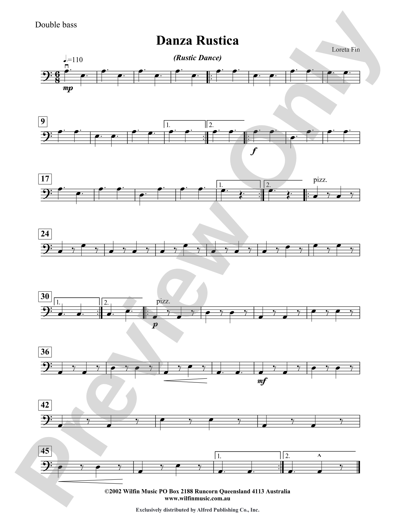 Danza Rustica: String Bass
