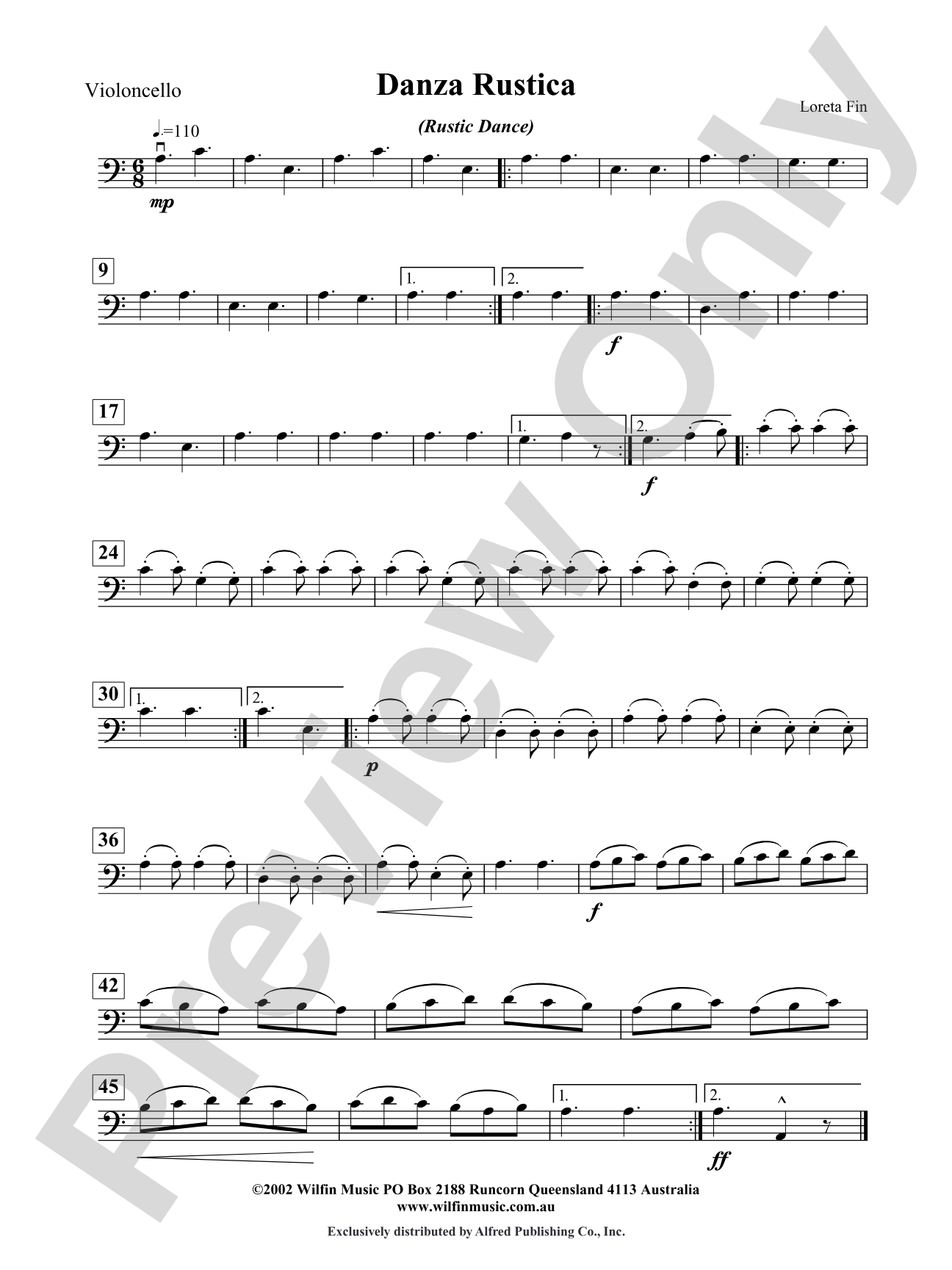 Danza Rustica: Cello