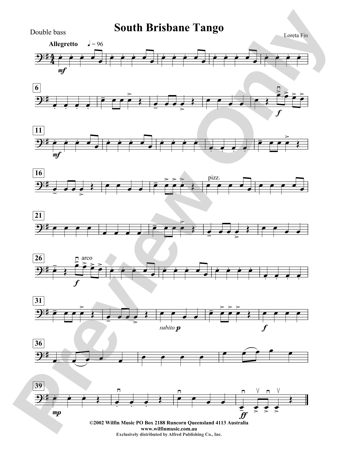 South Brisbane Tango: String Bass