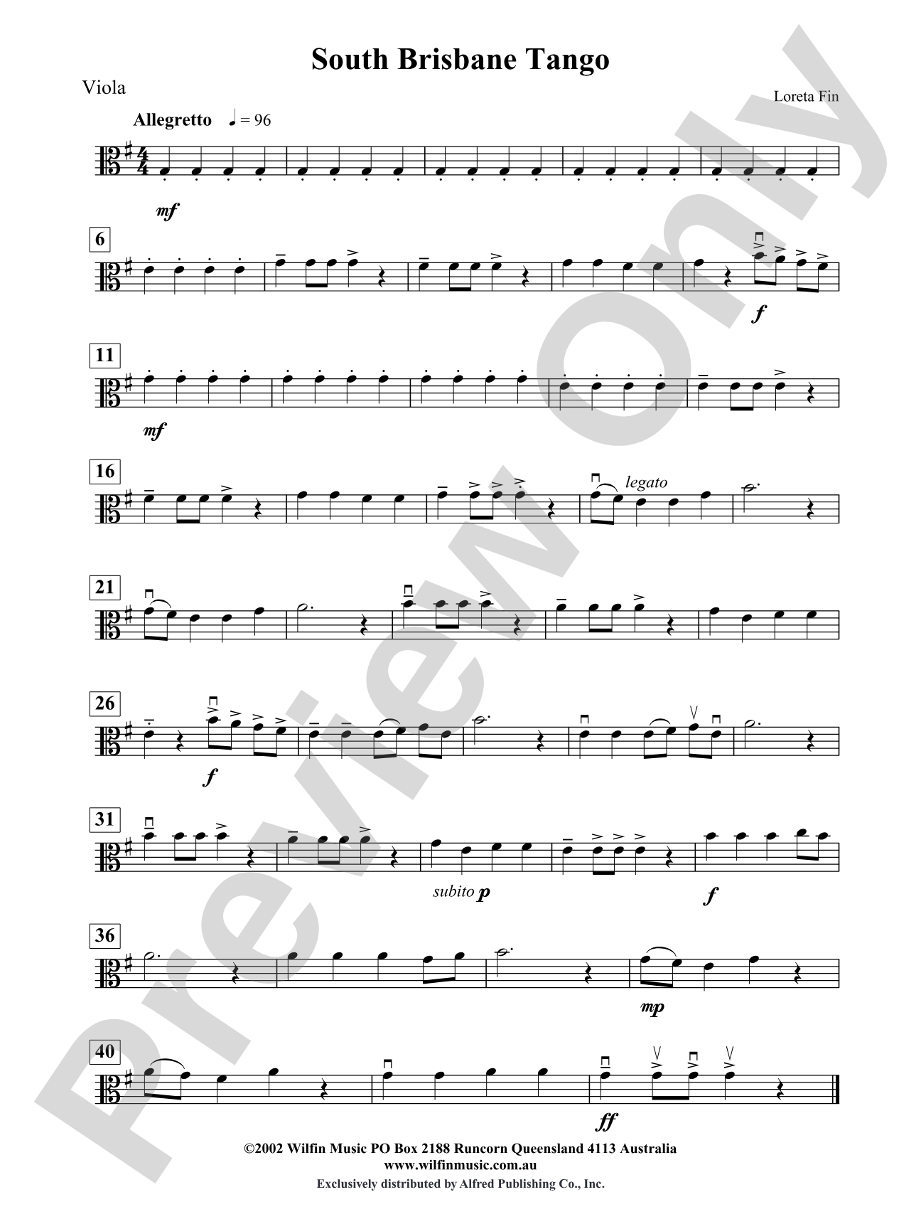 South Brisbane Tango: Viola